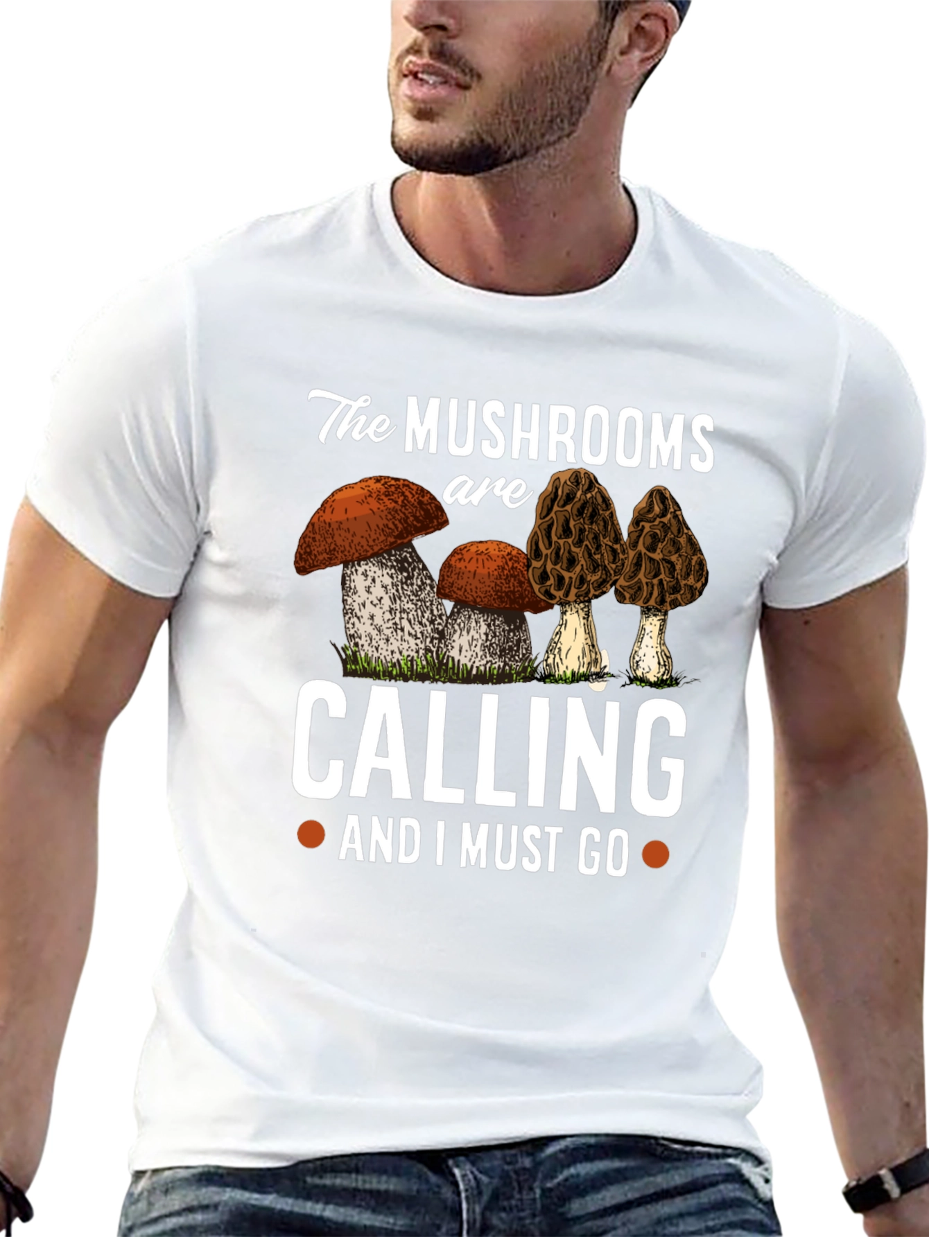Mushroom Lovers Black Graphic Tee
