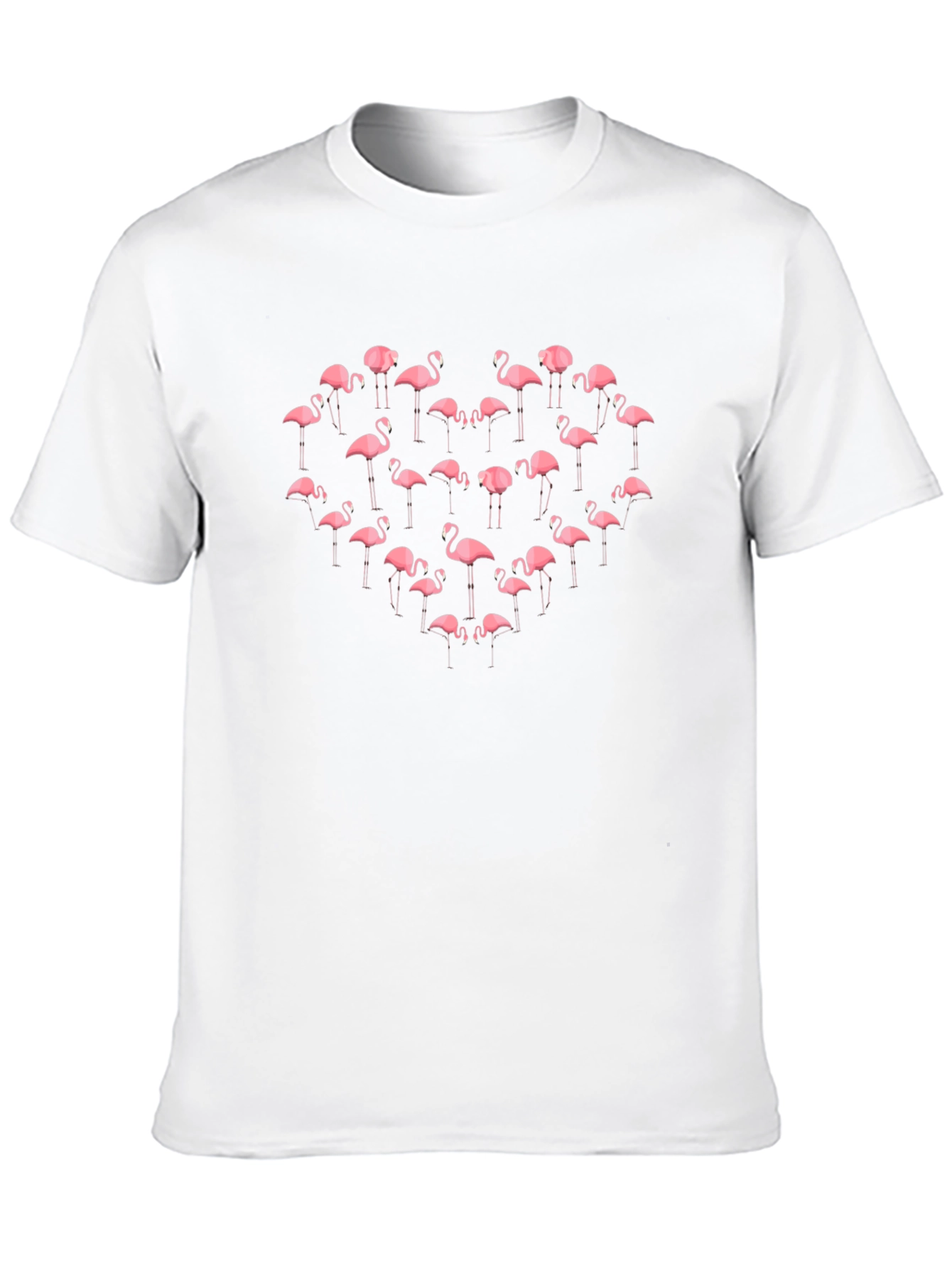 Flamingo Heart Black T-Shirt - Stylish & Unique