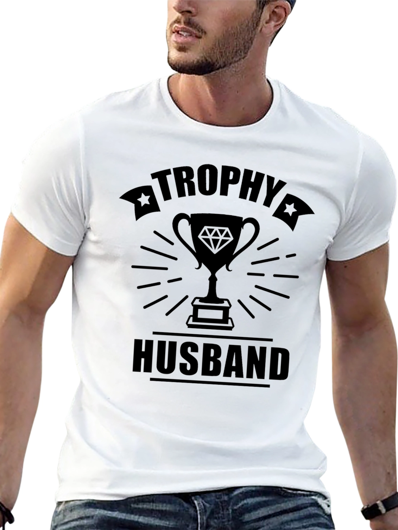 Trophy Husband Graphic T-Shirt - Black