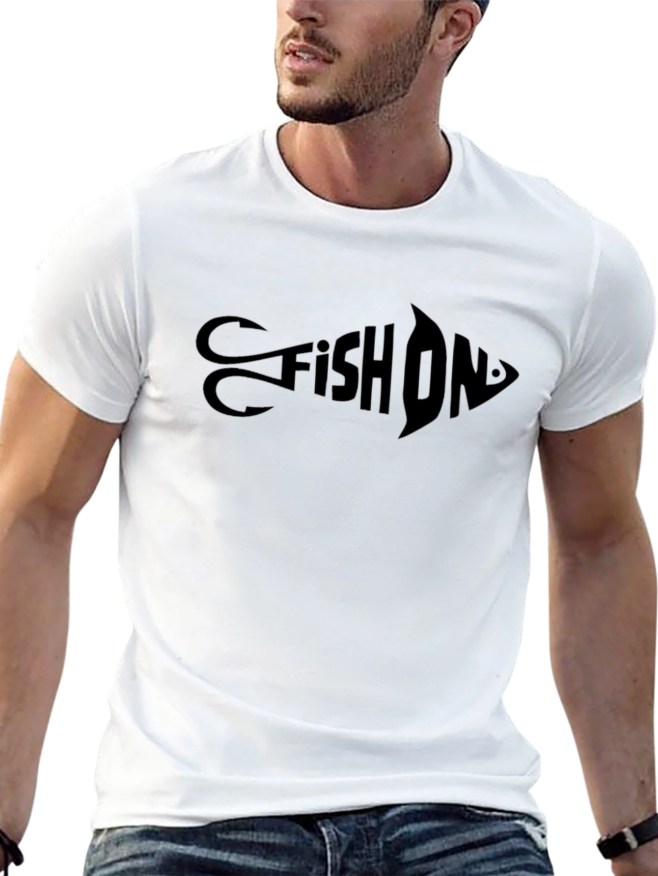 Fish On Black Graphic T-Shirt