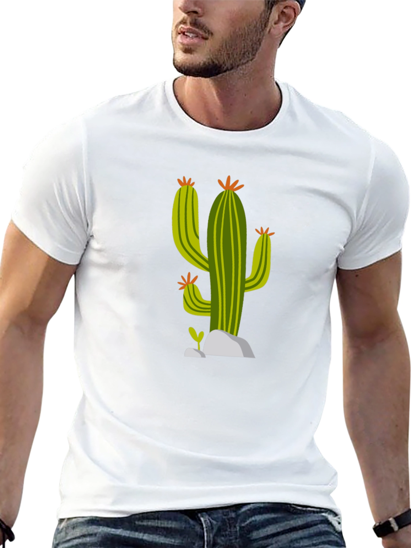 Cactus Graphic Black T-Shirt