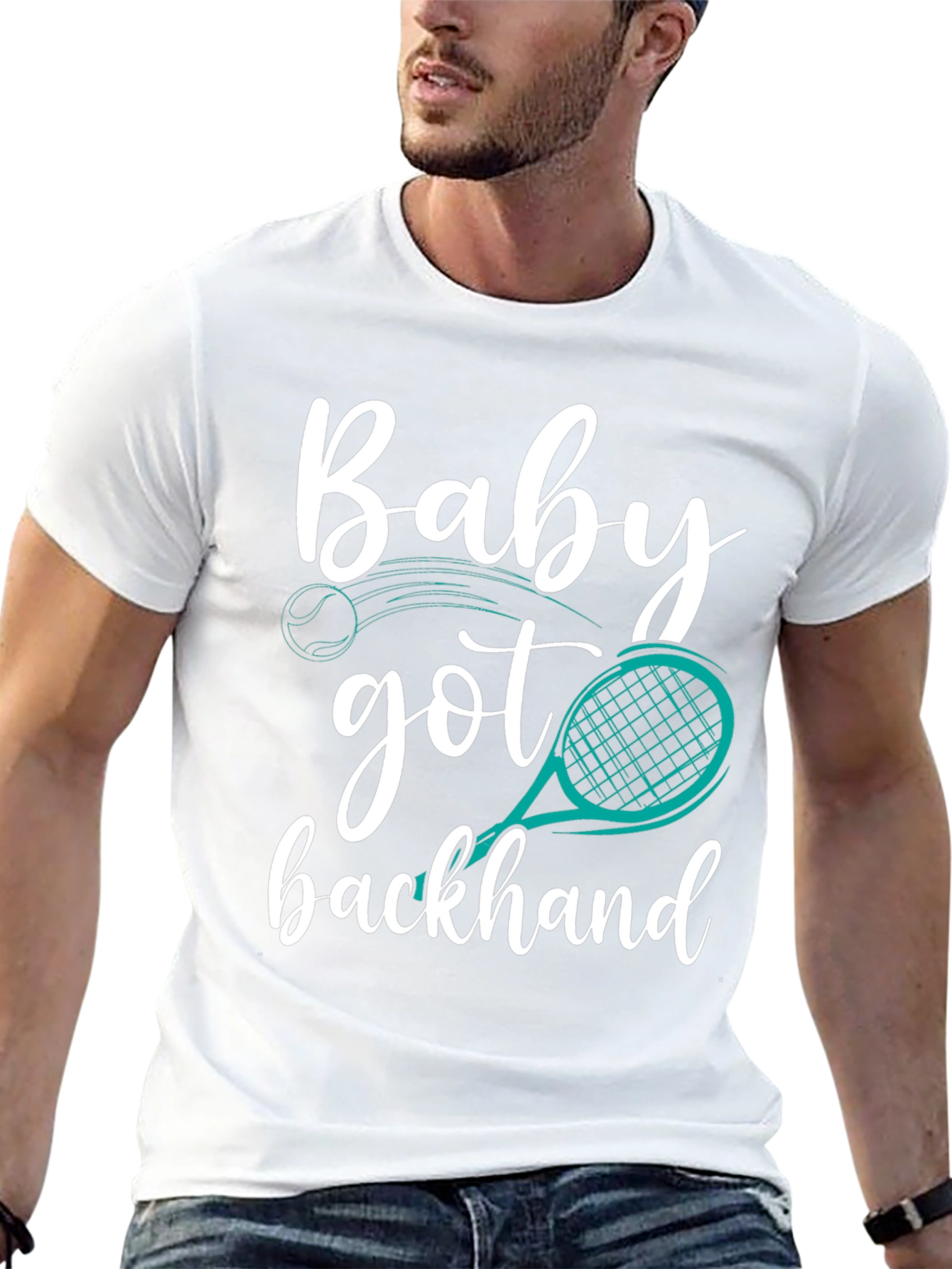 Baby Got Backhand Tennis Graphic T-Shirt