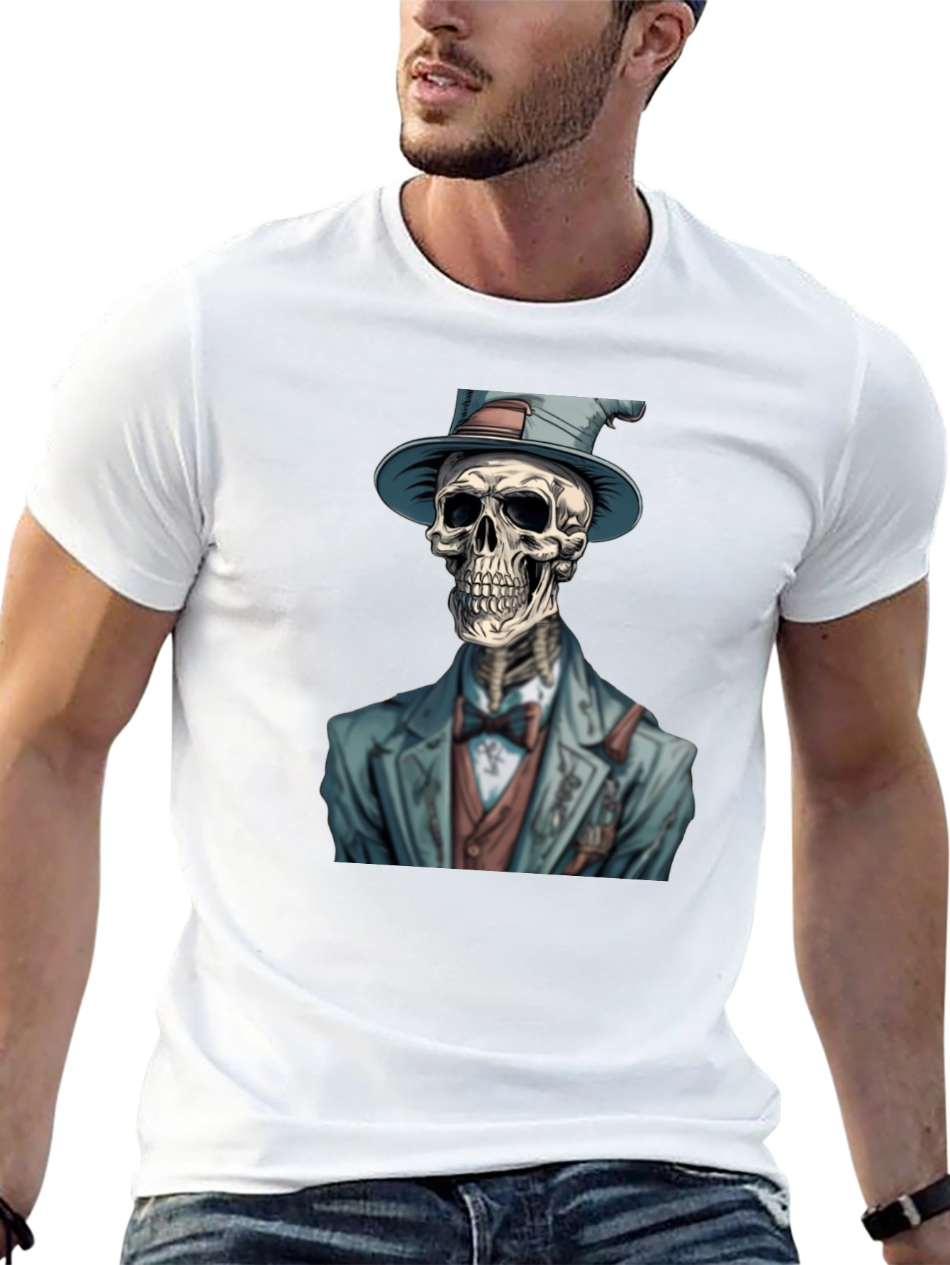 Dapper Skeleton T-Shirt - Unique Graphic Tee