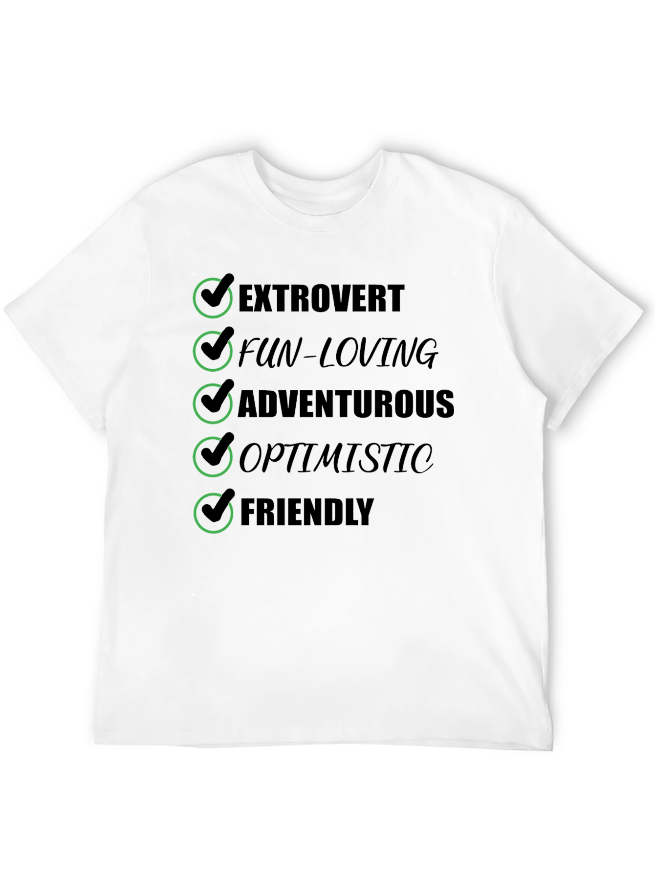 Extrovert Checkbox T-Shirt - Black Cotton Blend