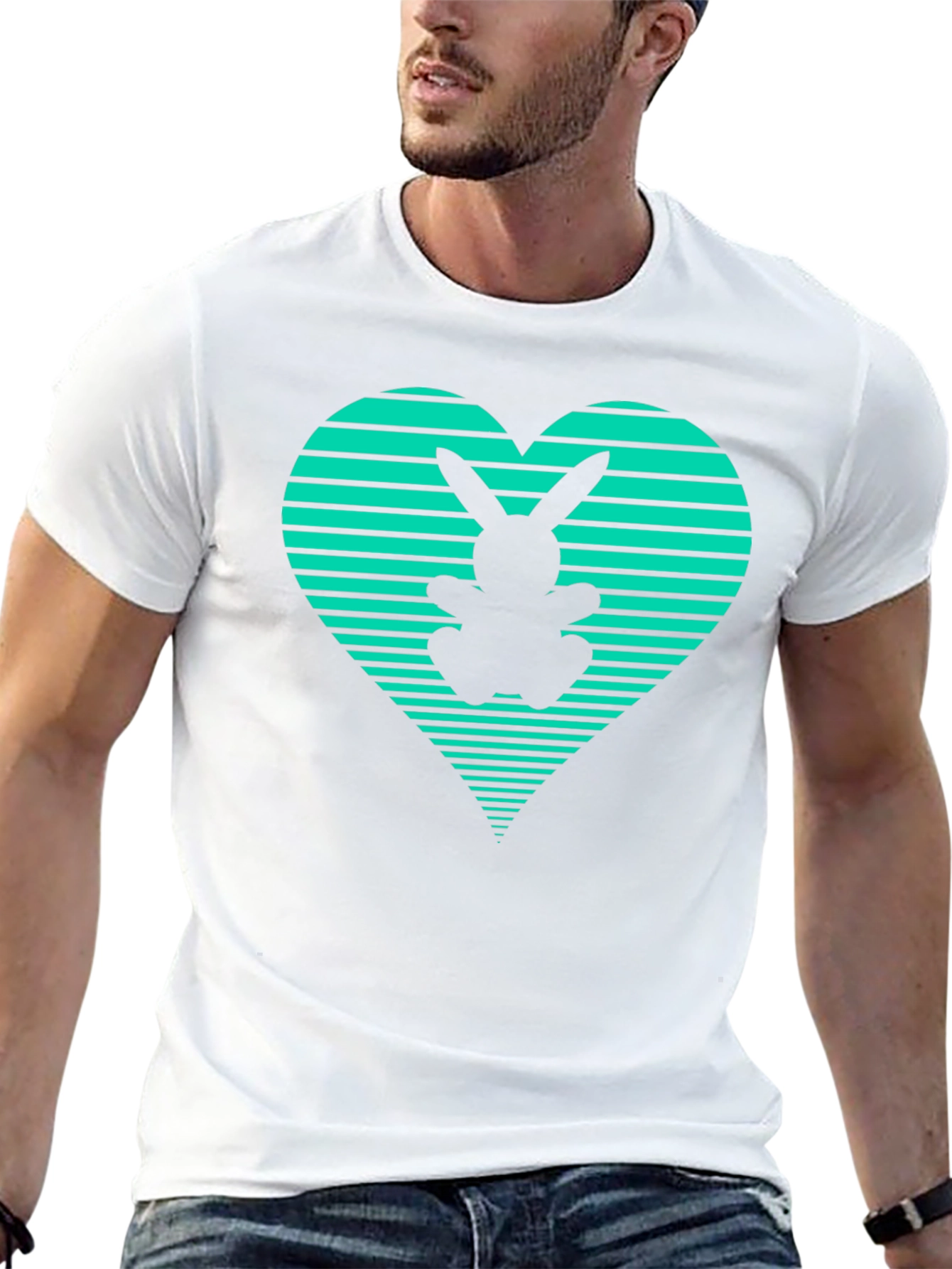 Heart Bunny Graphic Tee