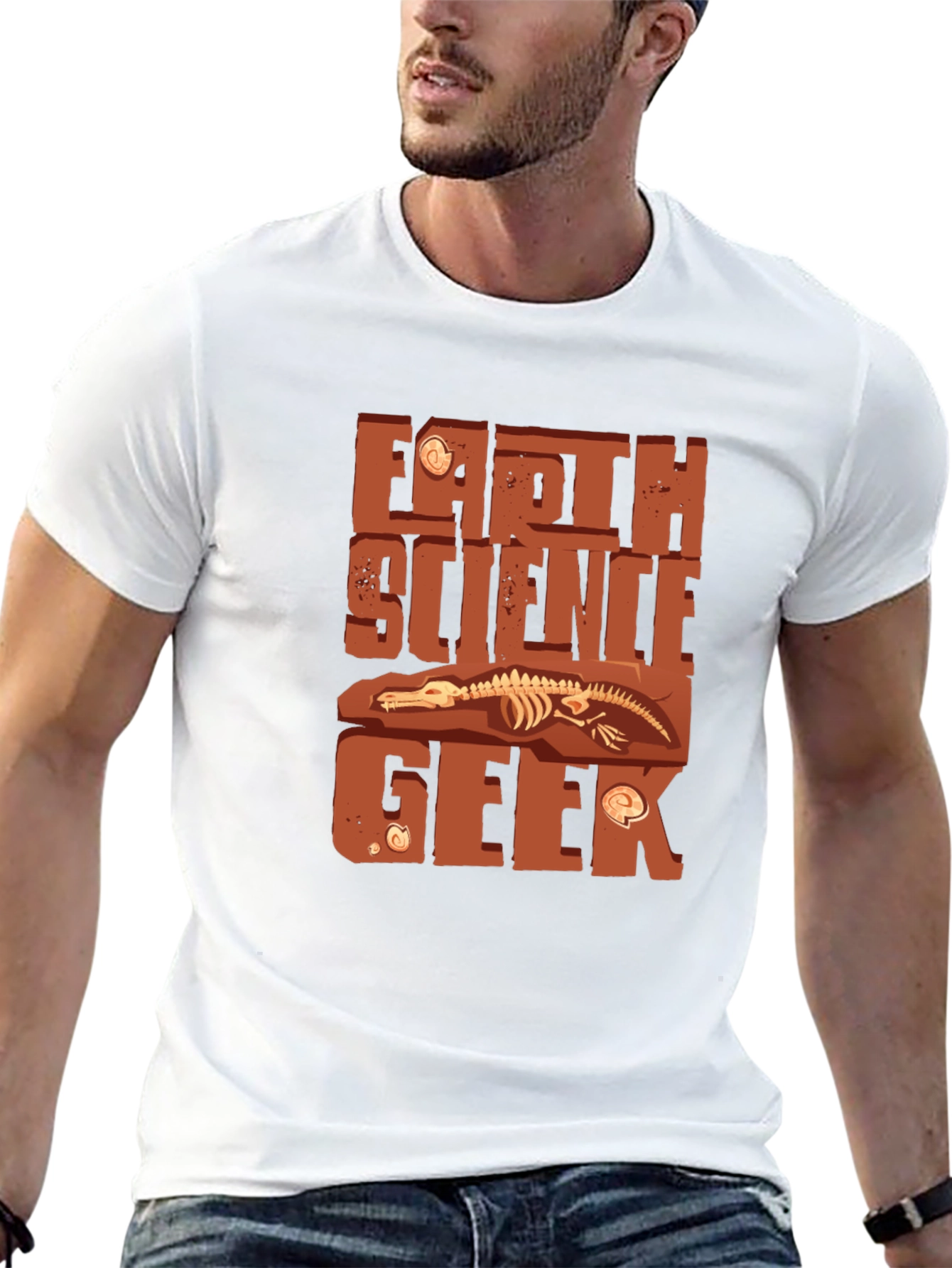 Earth Science Geek T-Shirt Fossil Dig Design