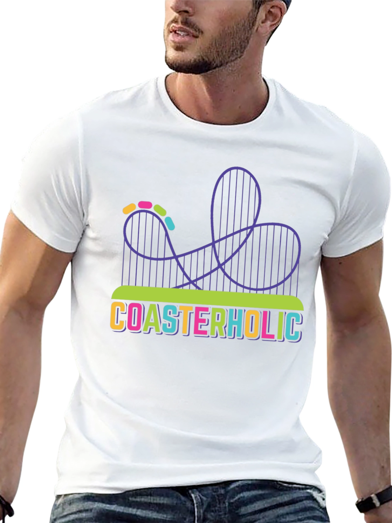Coasterholic Roller Coaster T-Shirt Fun Ride Tee