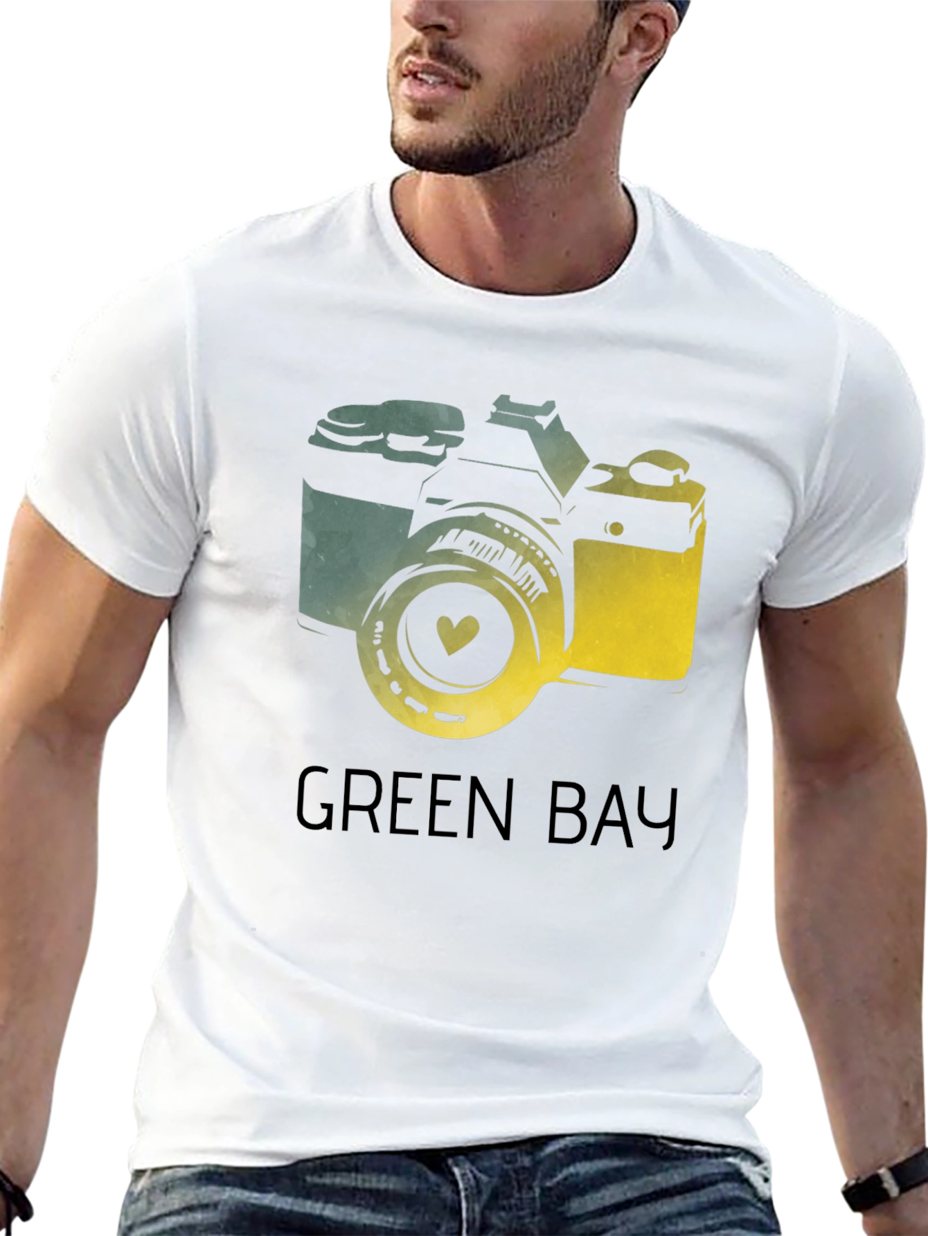 Green Bay Camera Graphic Tee - Black
