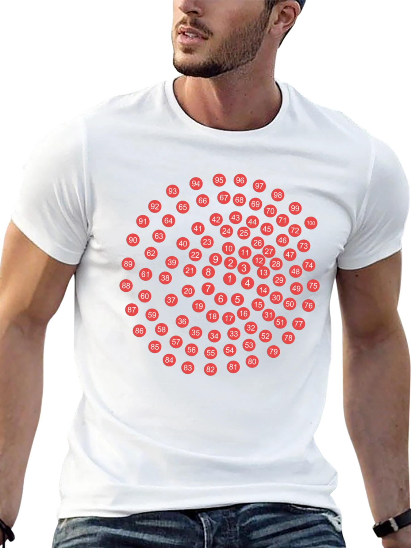 Numbered Circles Graphic T-Shirt