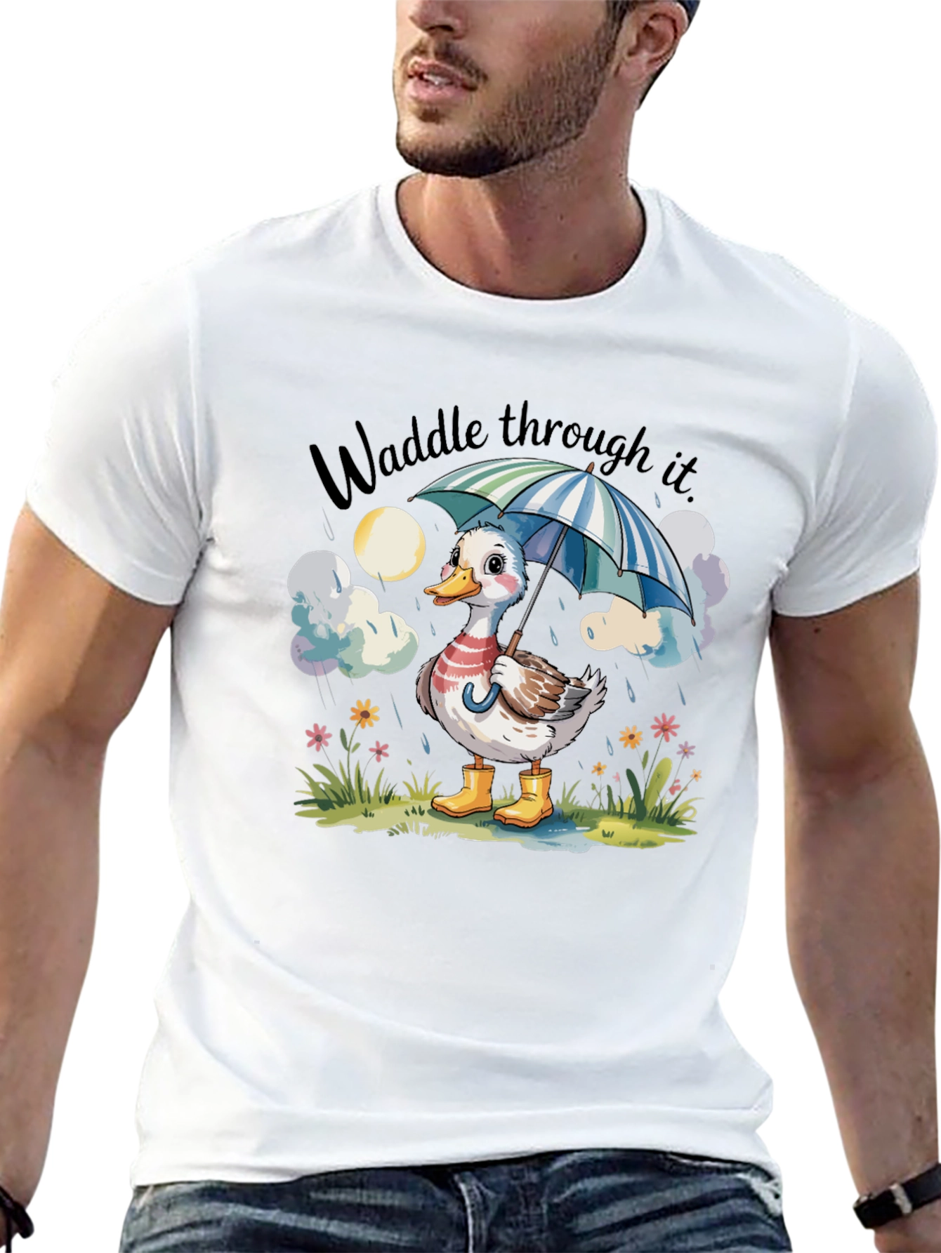 Waddle Through It Duck Graphic Tee