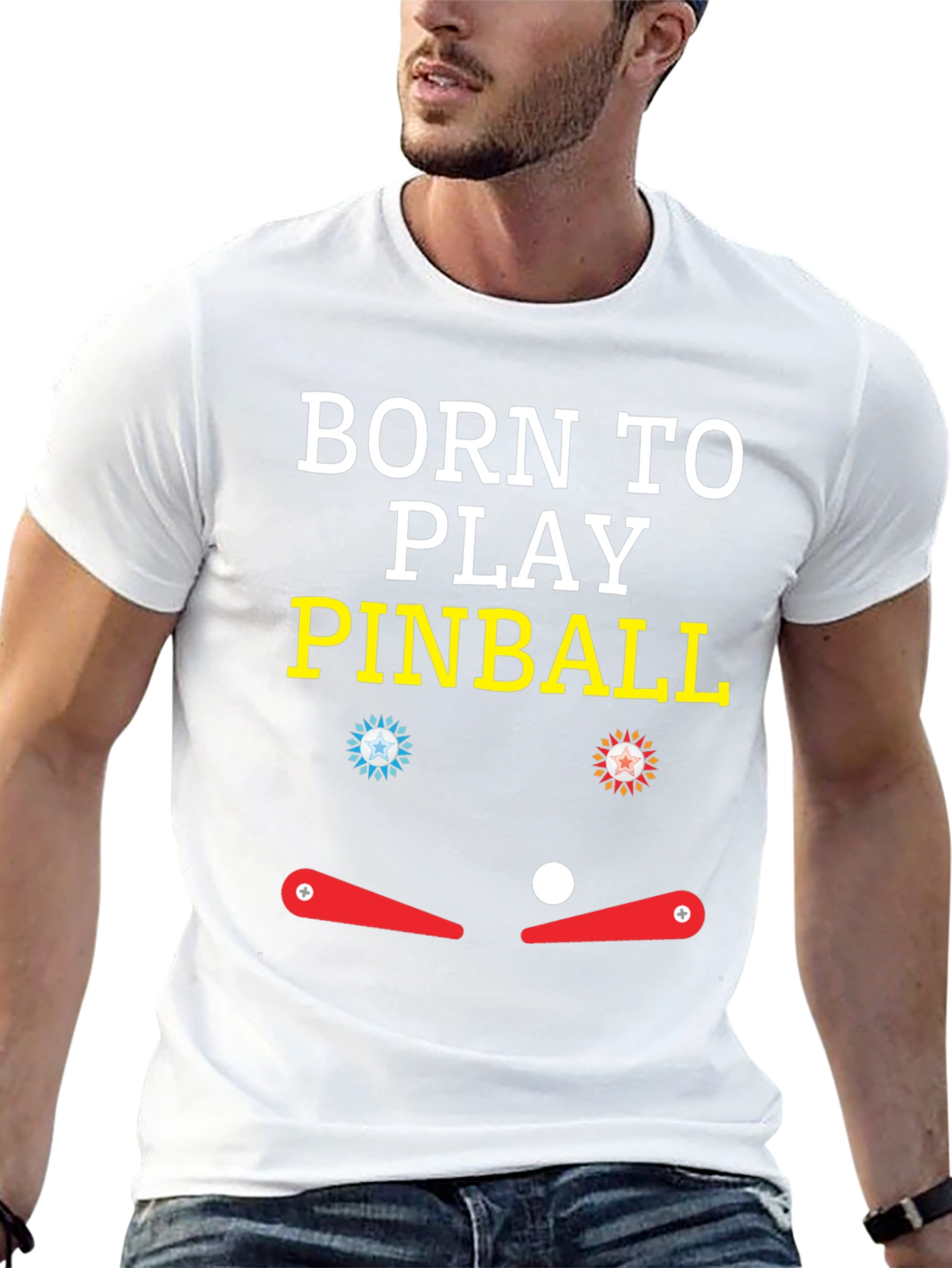 Born to Play Pinball Graphic T-Shirt