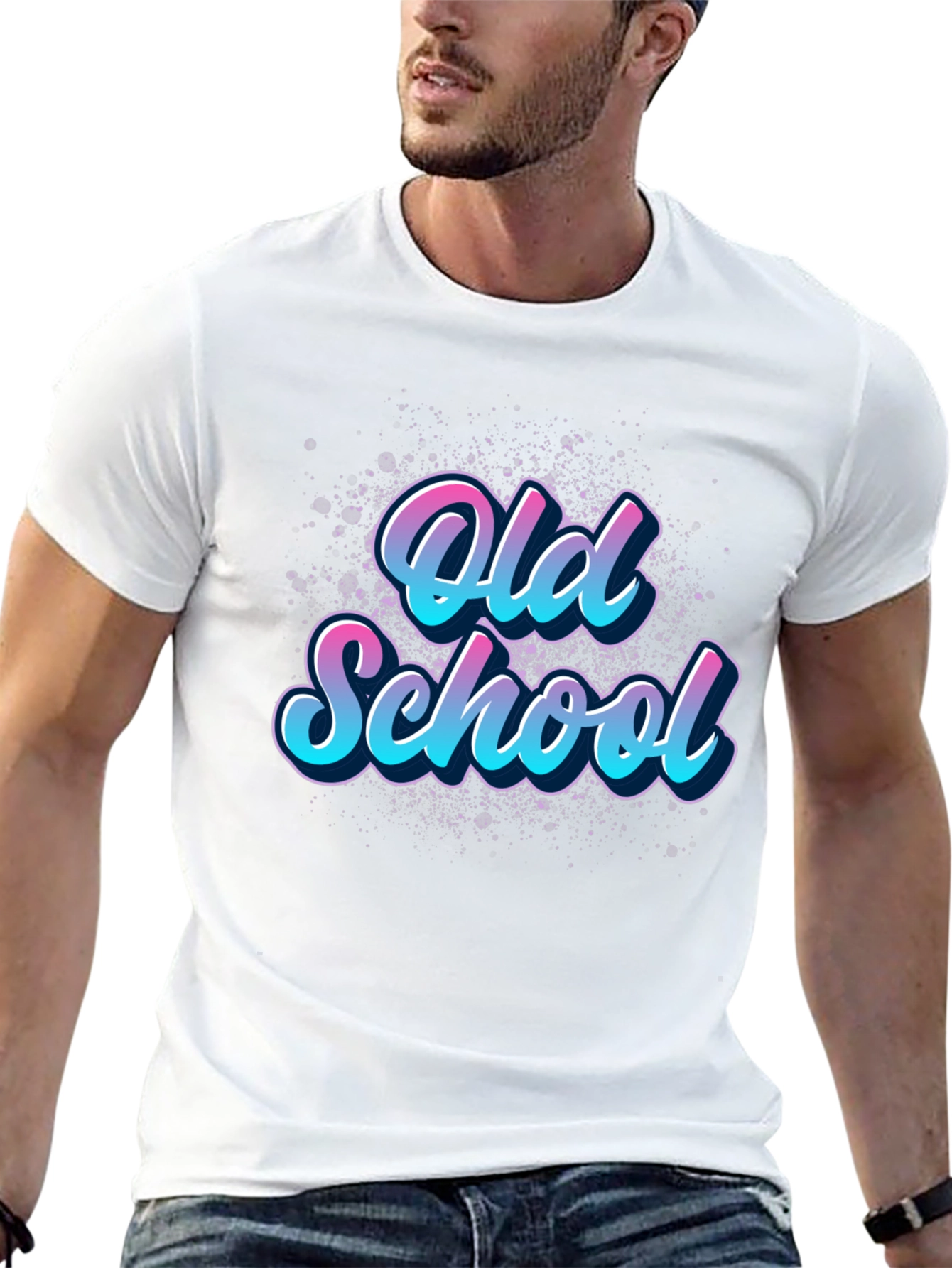 Retro Old School Graphic Black T-Shirt