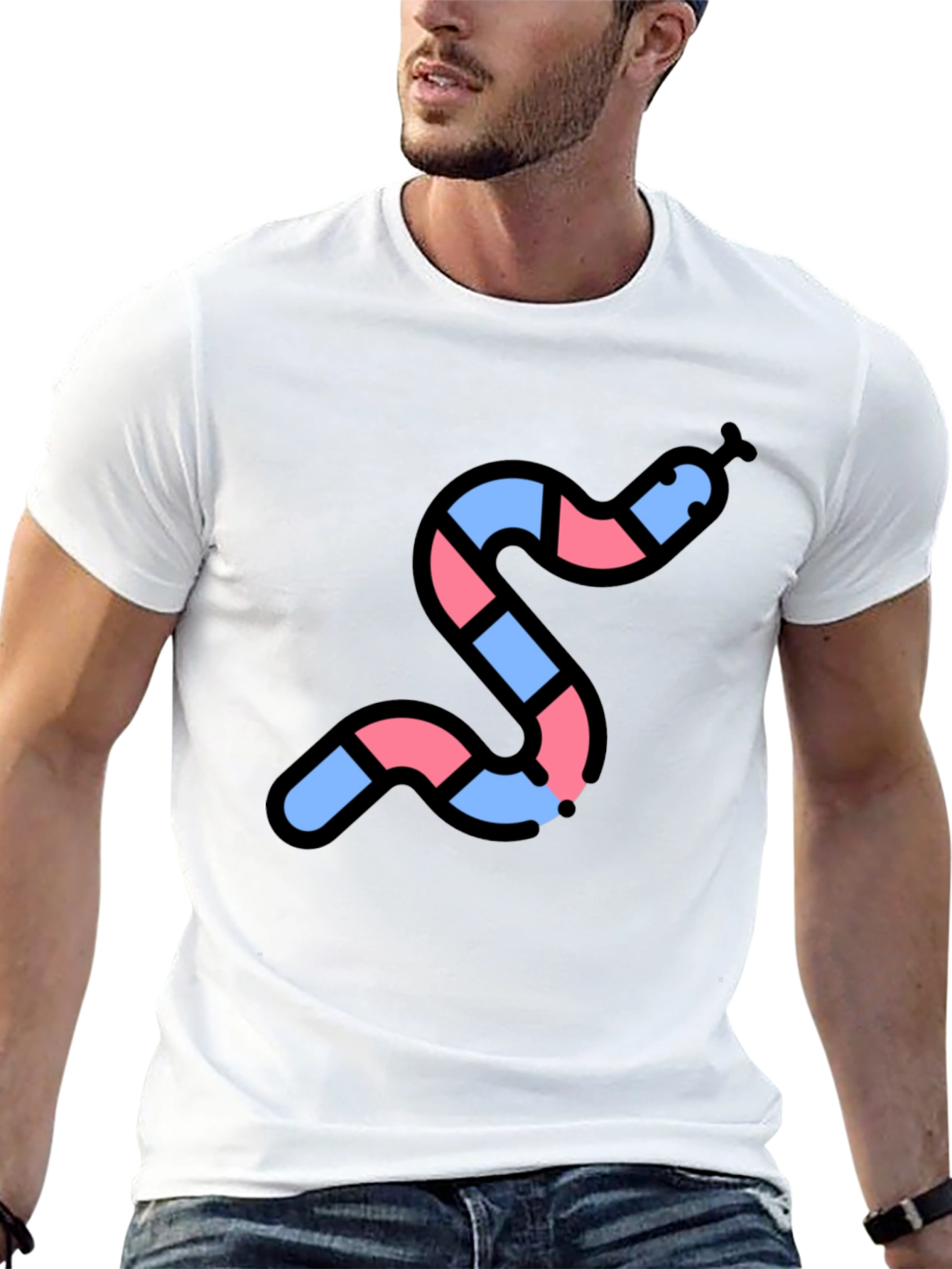 Snake Pattern Tee - Unique Design Comfortable Fit