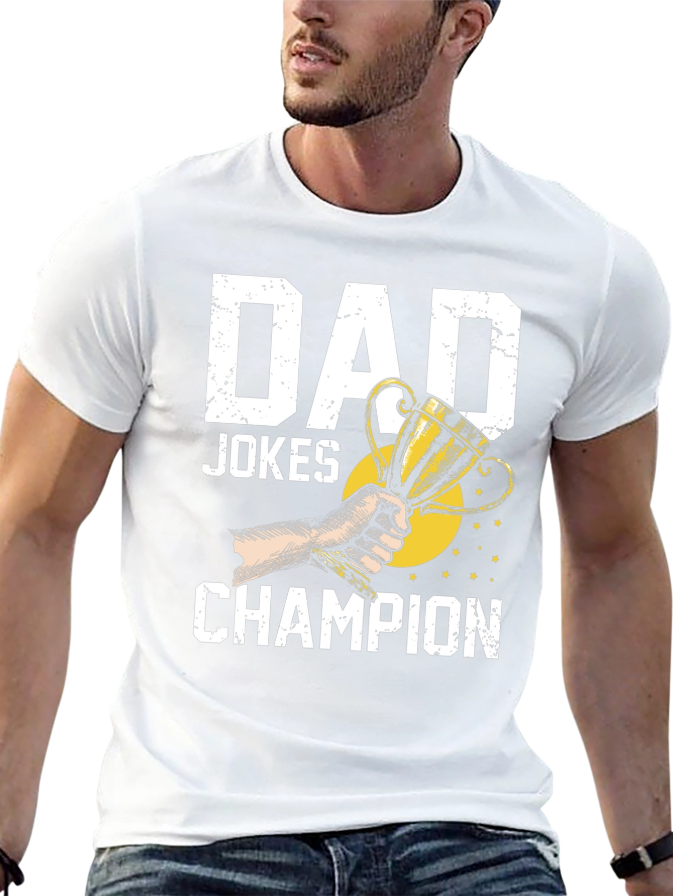 Dad Jokes Champion Graphic T-Shirt
