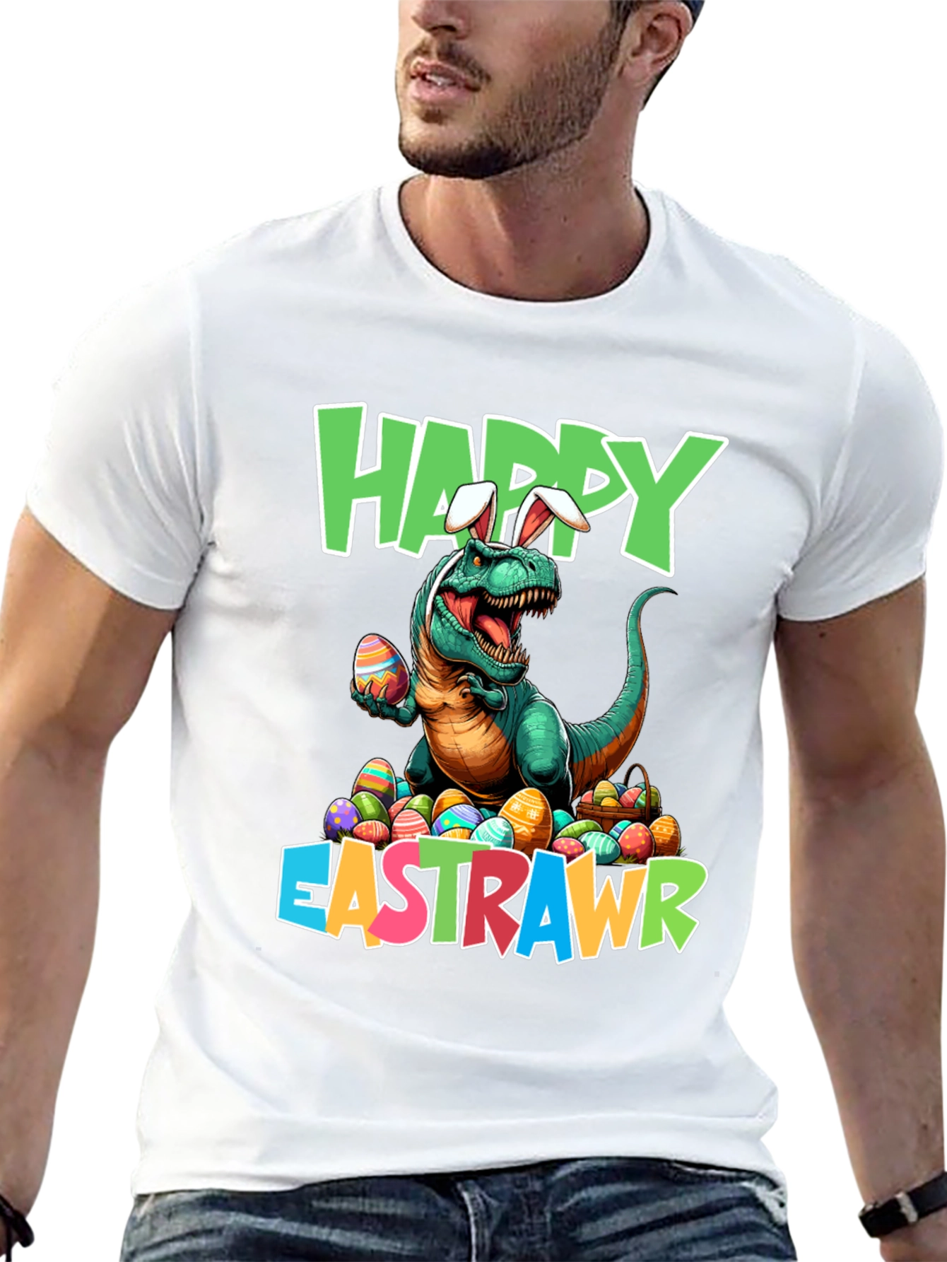 Happy Eastrawr T-Shirt Dinosaur Easter Eggs Tee