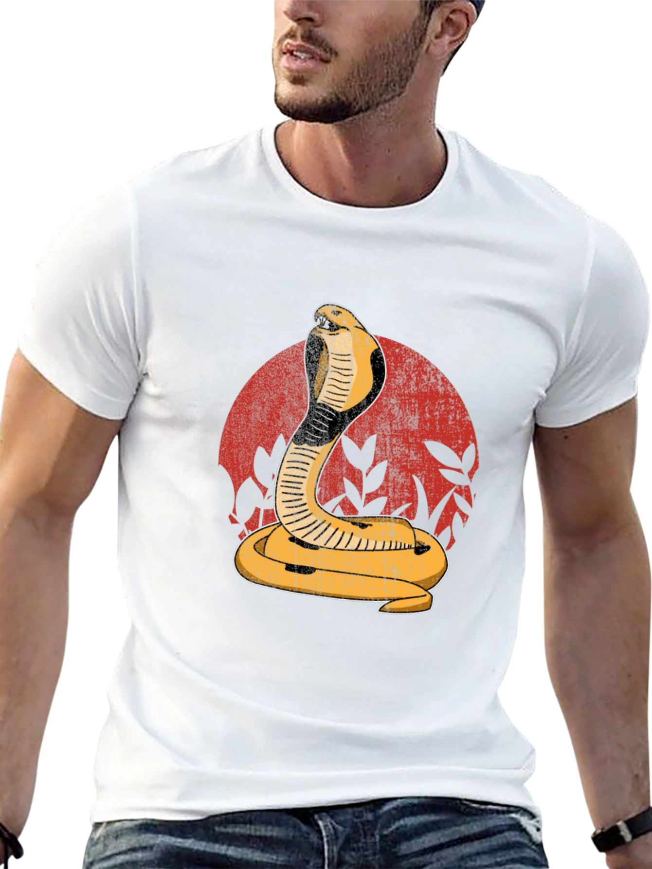 Cobra Graphic Print Mens Black T-Shirt