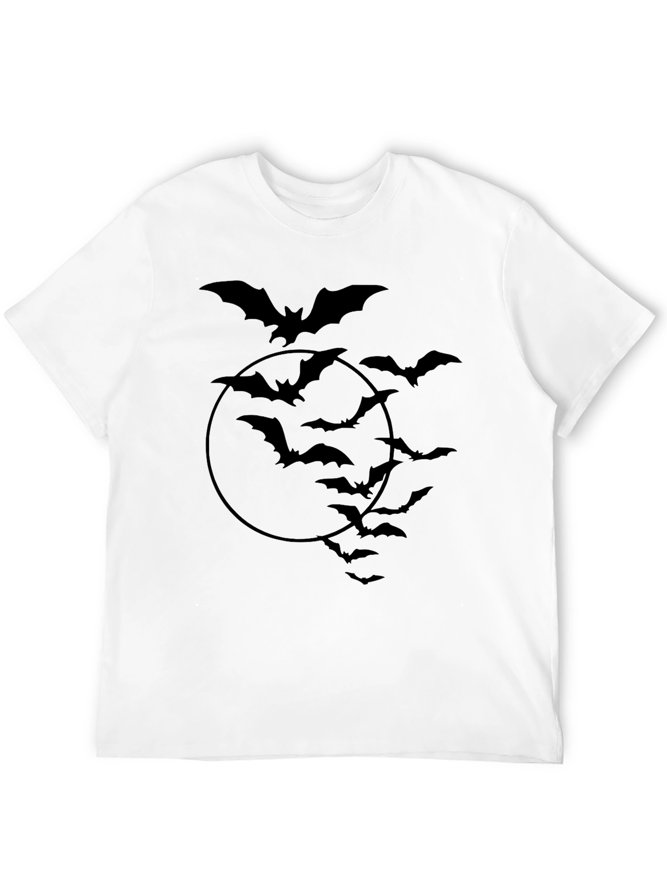 Bat Silhouette Graphic Tee - Halloween Ready!
