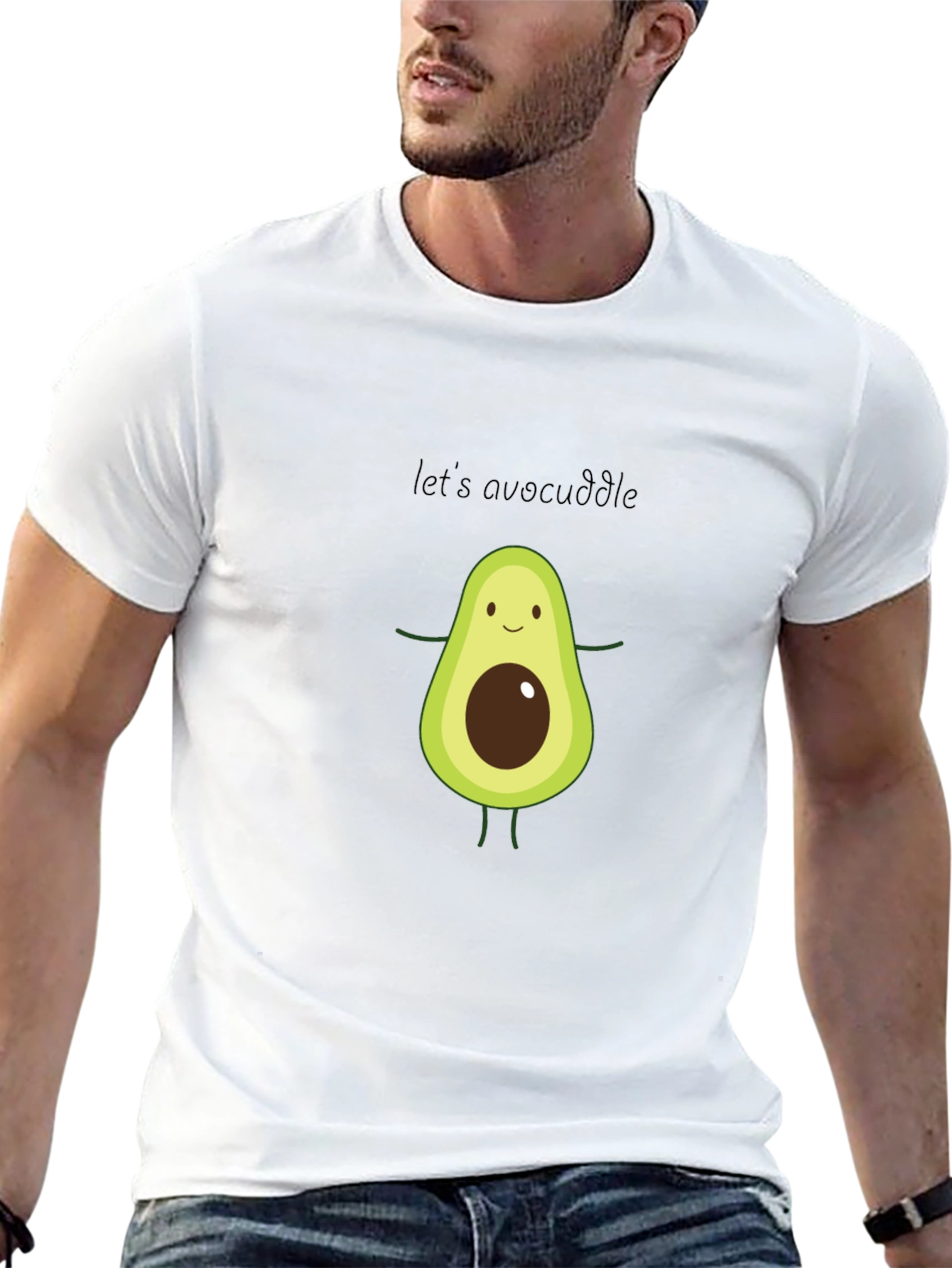 Cute Avocado Graphic Tee - Lets Avocuddle