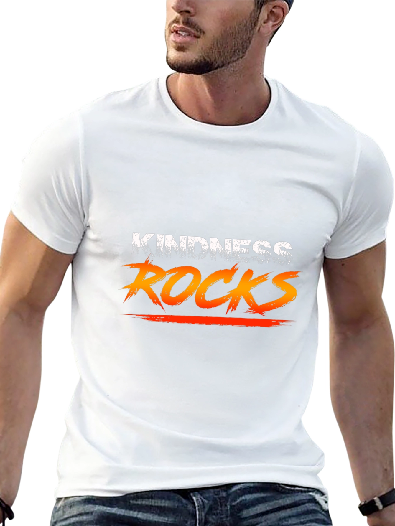 Kindness Rocks Graphic Tee - Black Casual T-Shirt