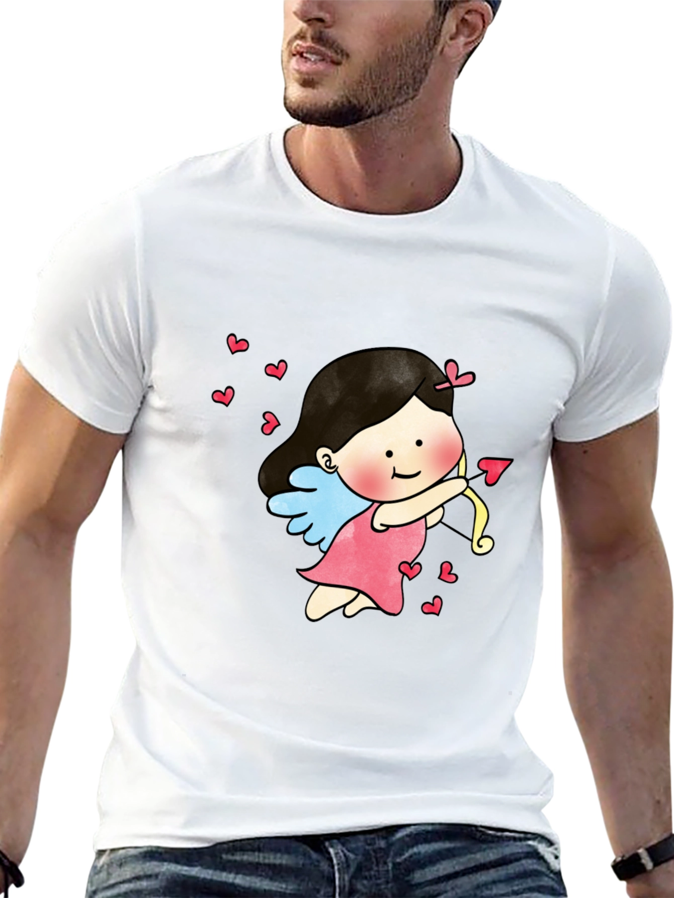 Cupid Graphic Tee - Love Arrow Valentines Day