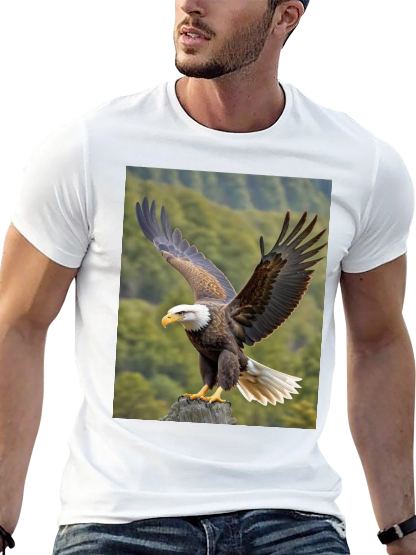 Eagle Graphic T-Shirt - Nature Print Tee