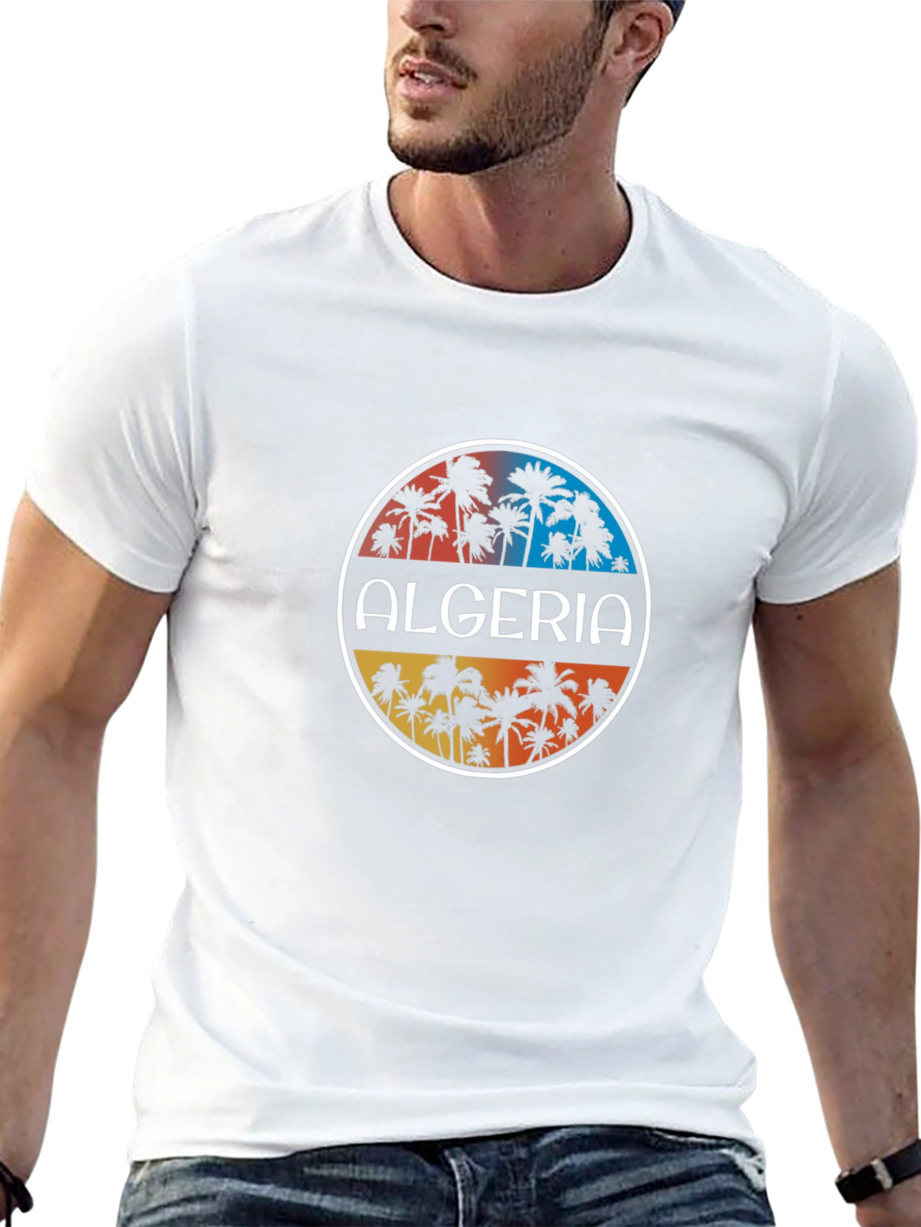 Algeria Palm Tree Graphic T-Shirt