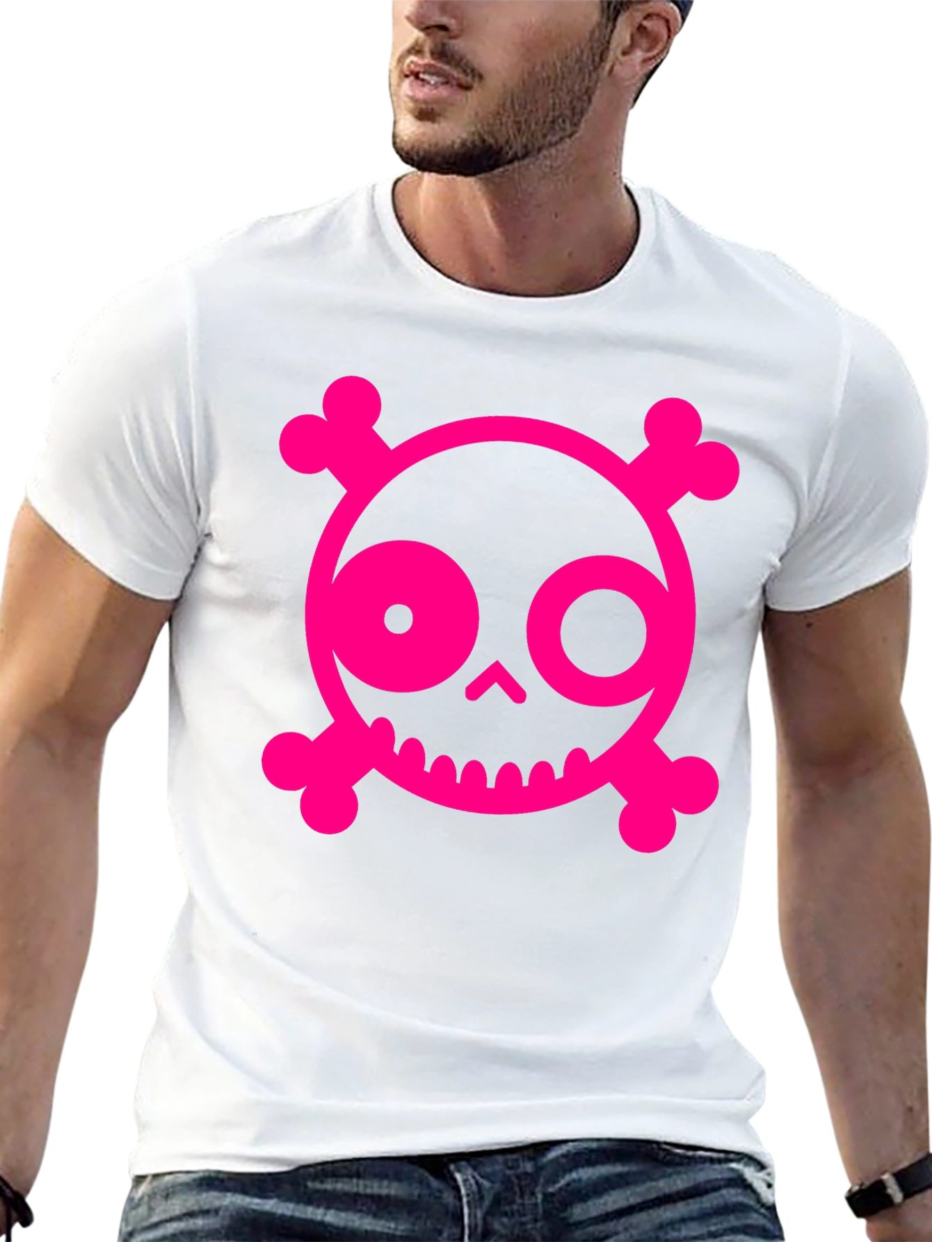 Edgy Skull & Crossbones Graphic T-Shirt