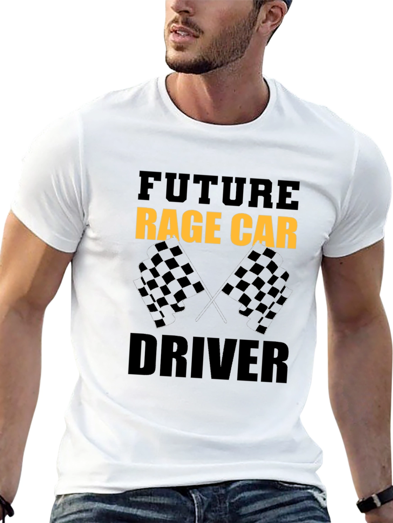 Future Rage Car Driver Black T-Shirt