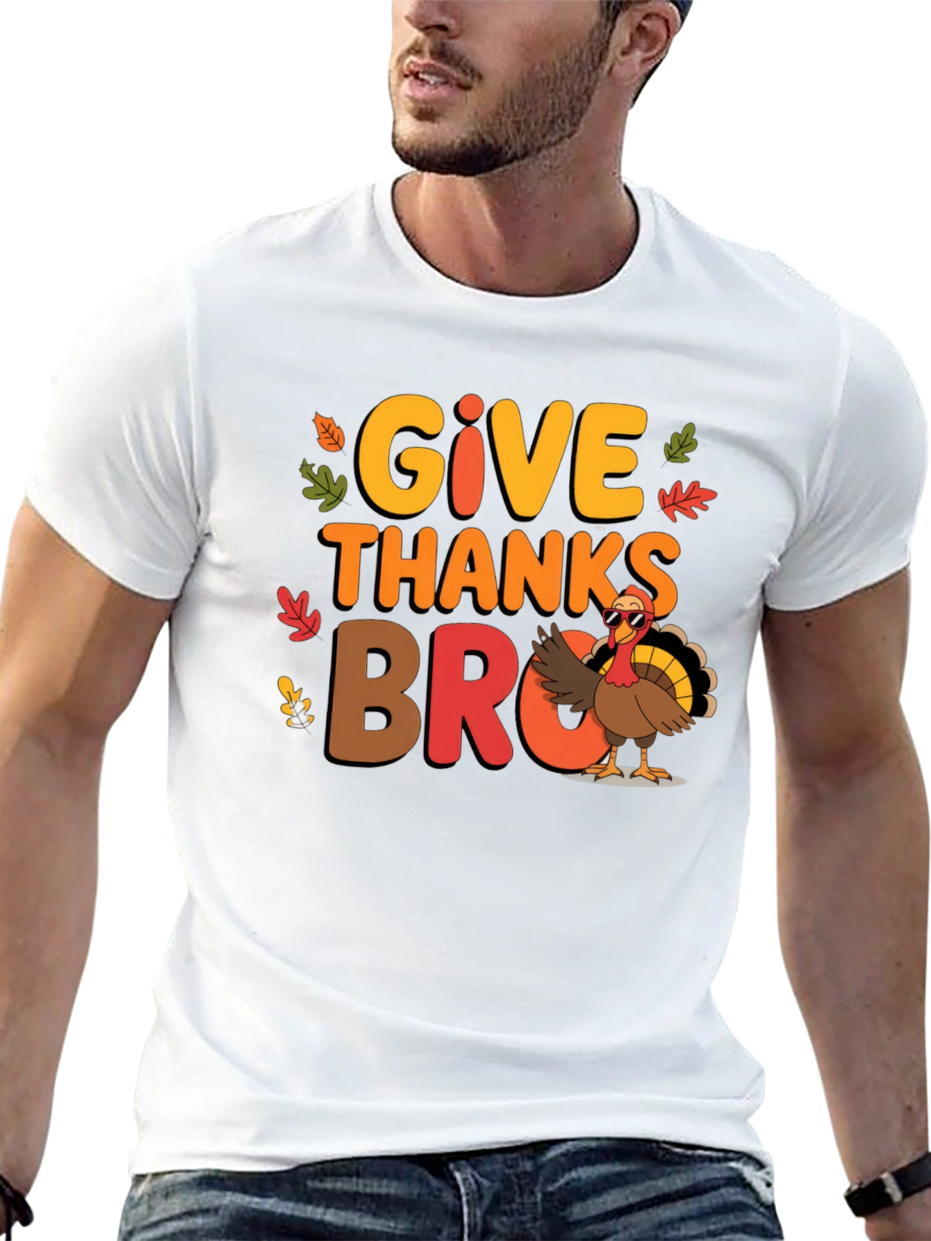 Give Thanks Bro Thanksgiving T-Shirt