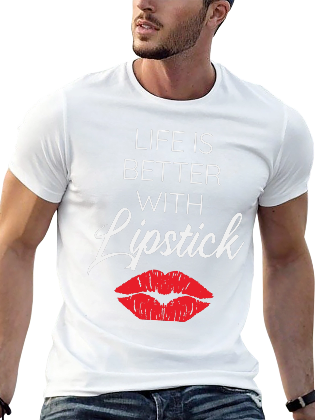 Life Is Better With Lipstick Graphic Tee