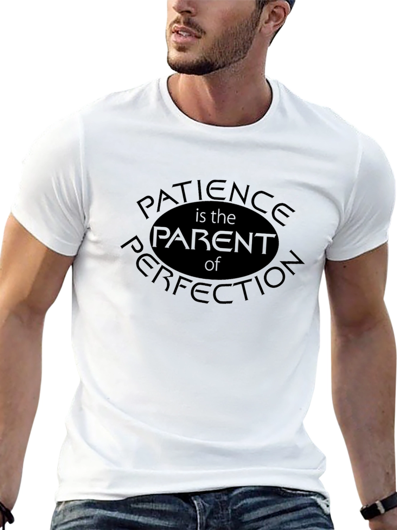 Patience is the Parent of Perfection Black Tee