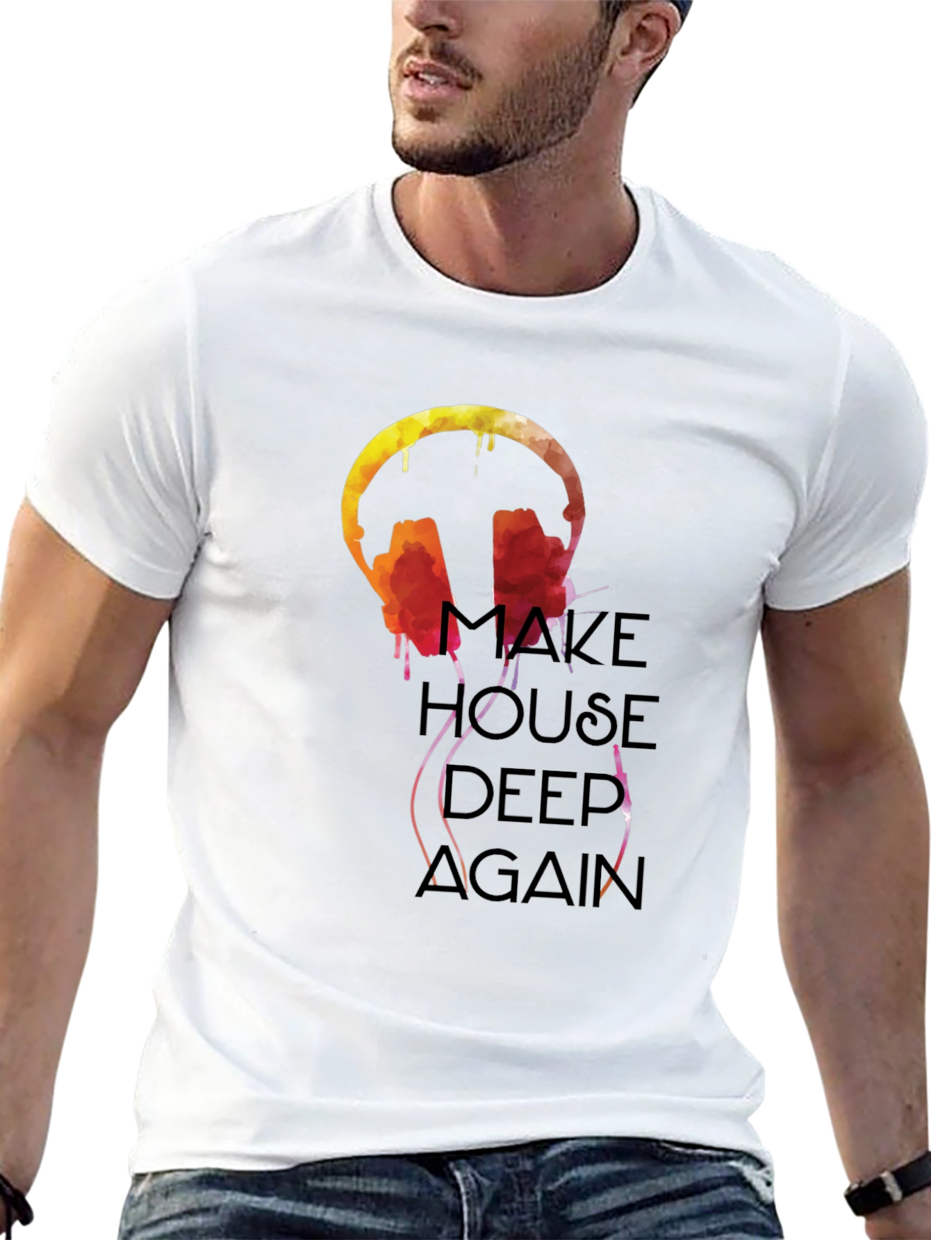 Maze House Deep Again Black Graphic T-Shirt