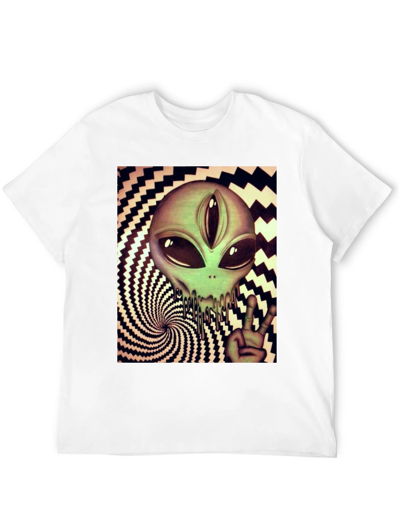 Alien Peace Sign Graphic Tee