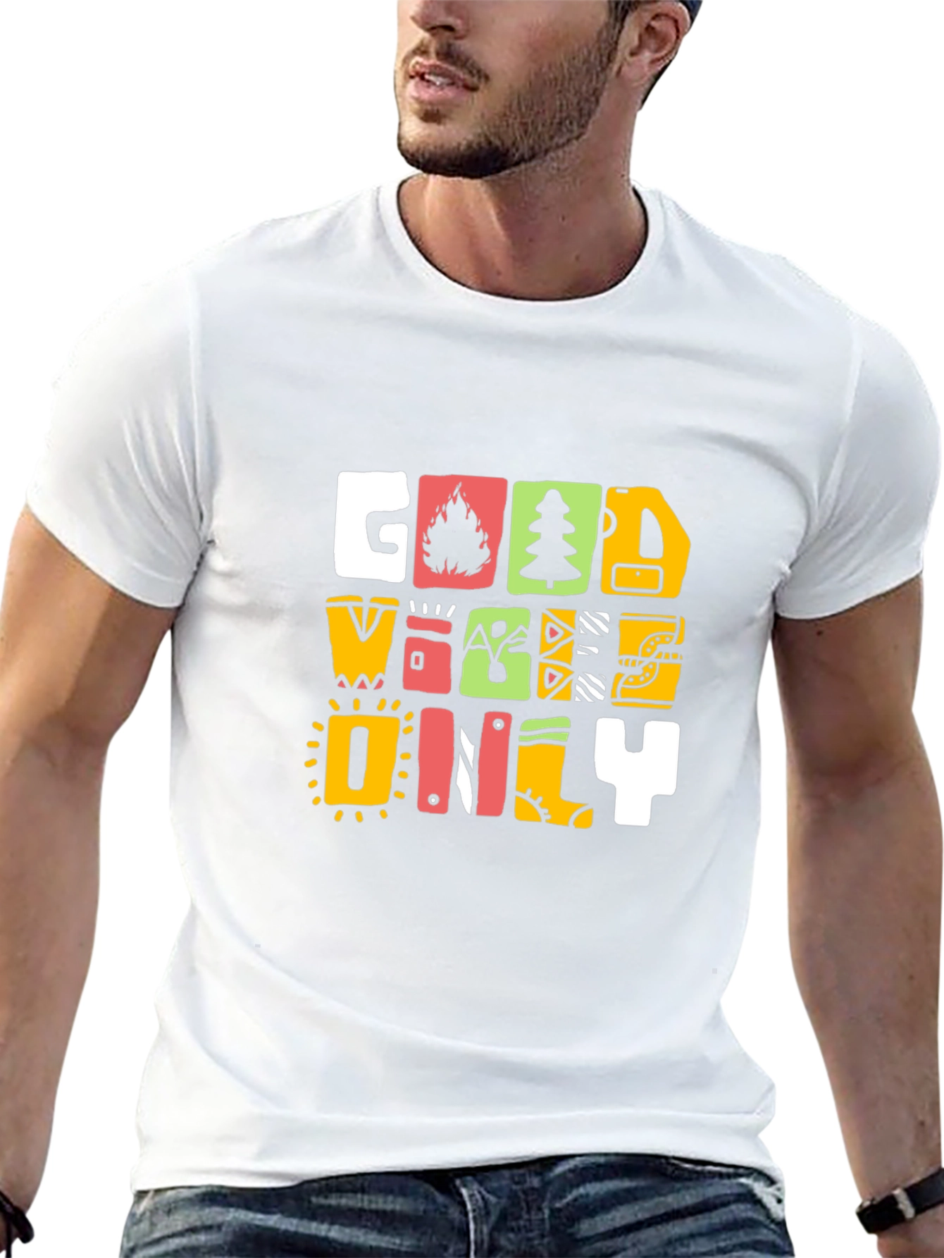 Good Vibes Only Graphic Print T-Shirt