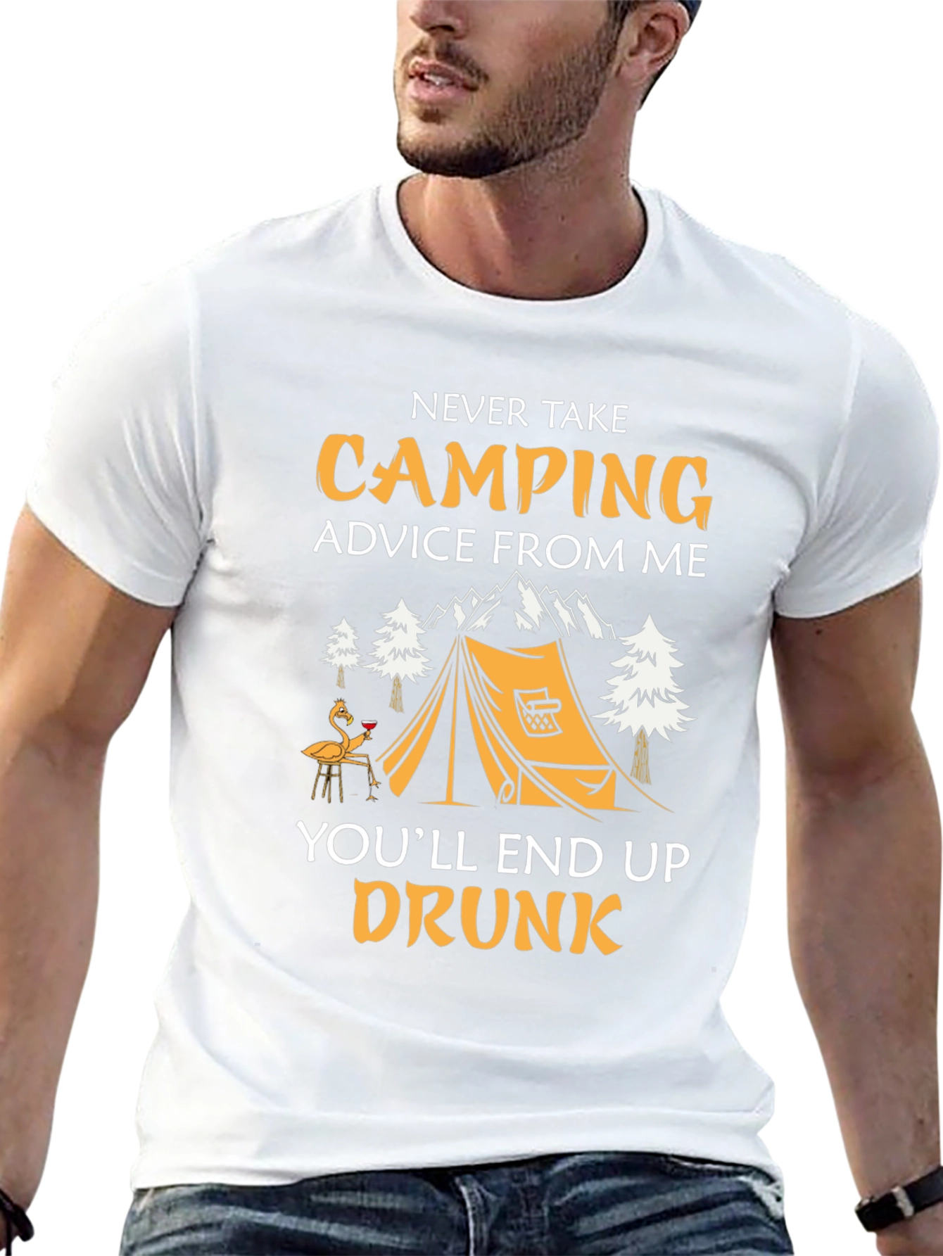 Funny Camping T-Shirt: Never Take Camping Advice