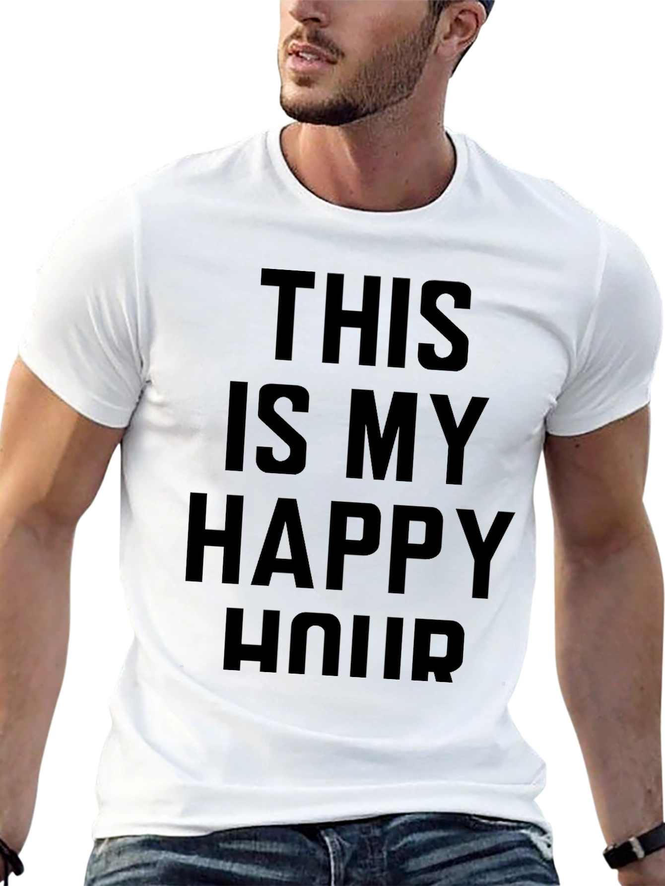 This Is My Happy Hour T-Shirt - Black Tee