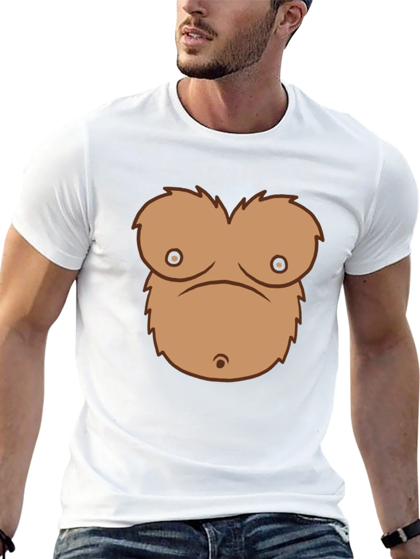 Funny Man Boobs T-Shirt - Gag Gift Tee