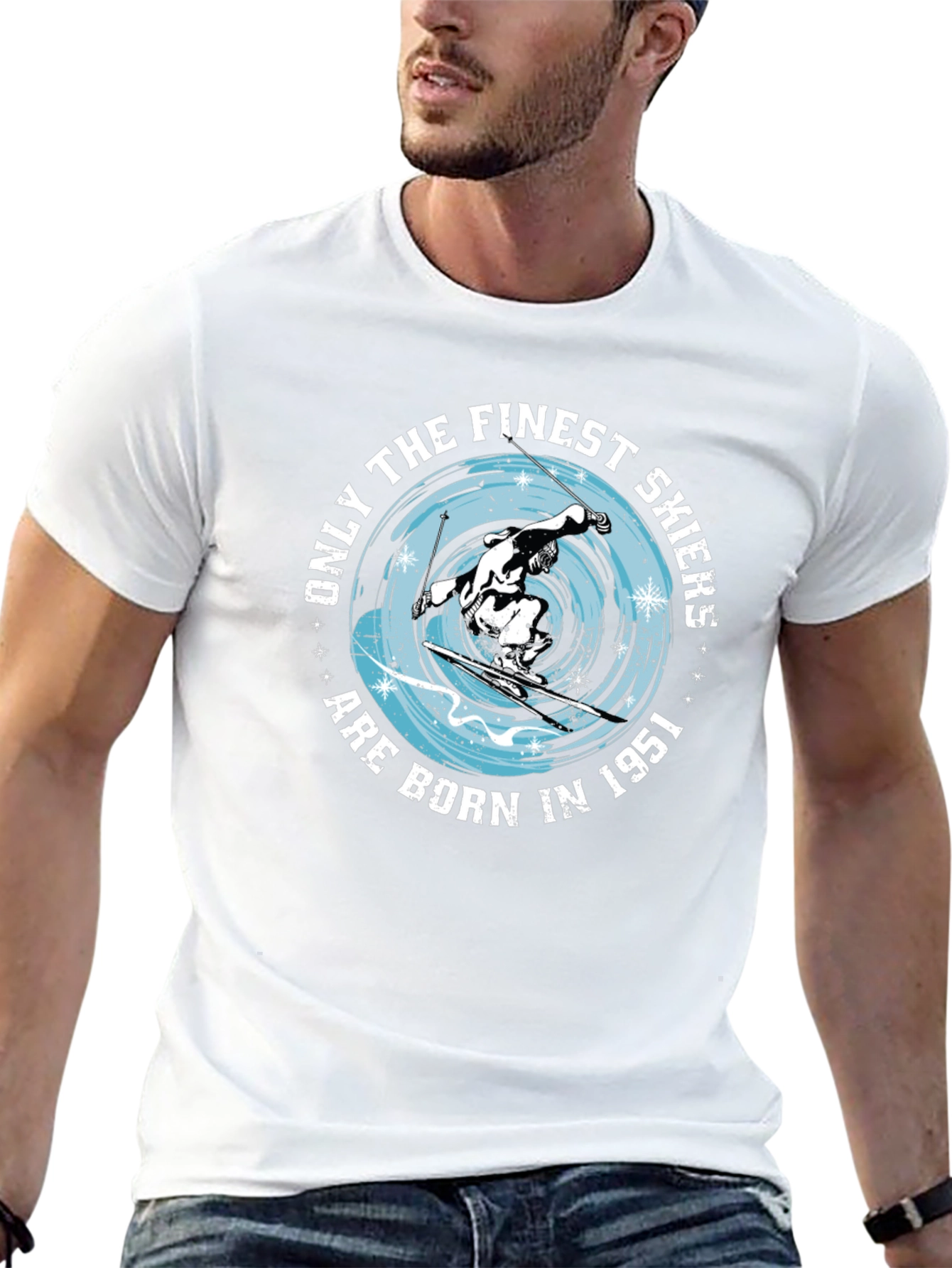 Finest Skiers Born In 1951 Black T-Shirt