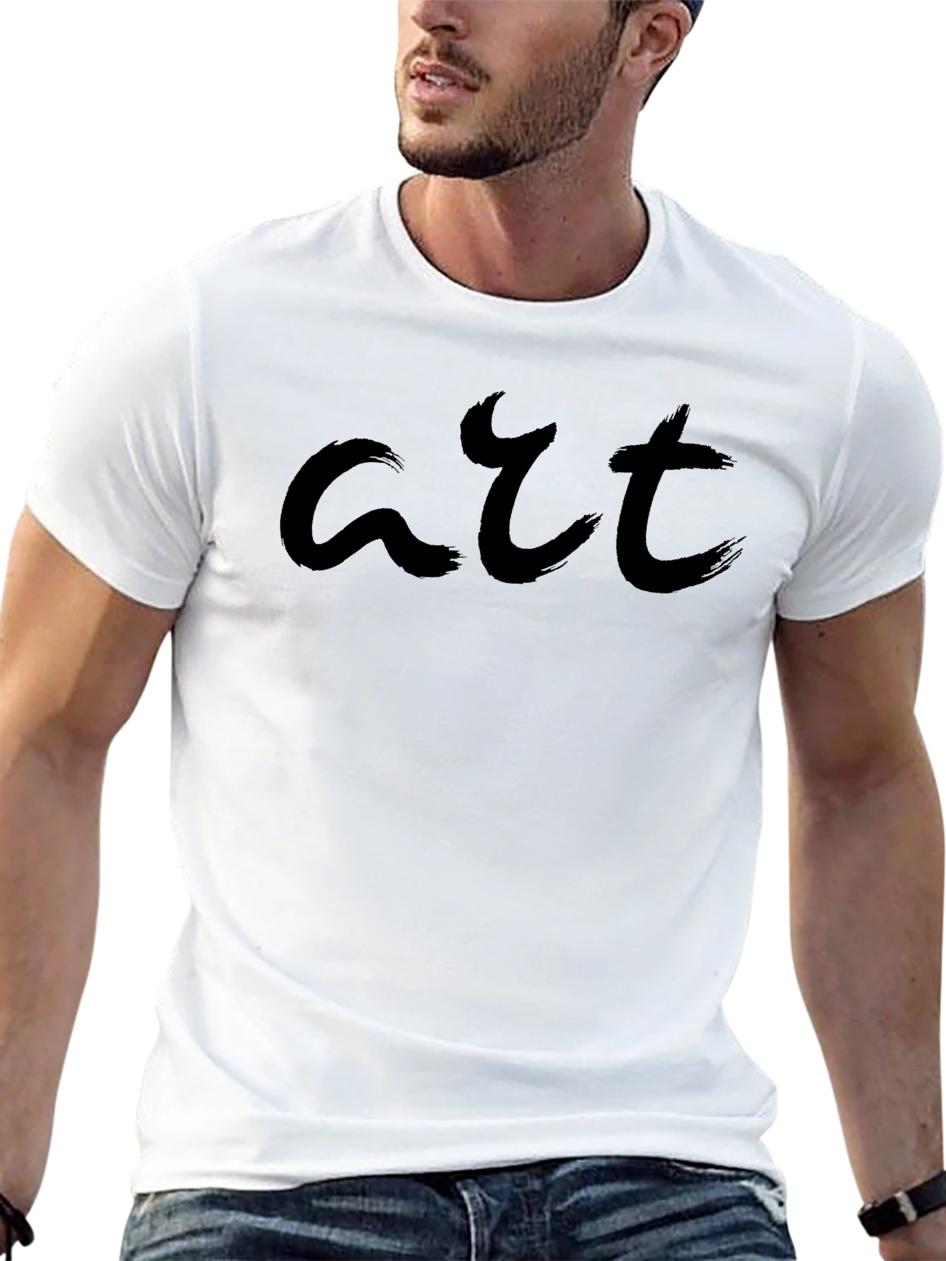 Art Brushstroke Graphic Tee - Stylish & Unique Design