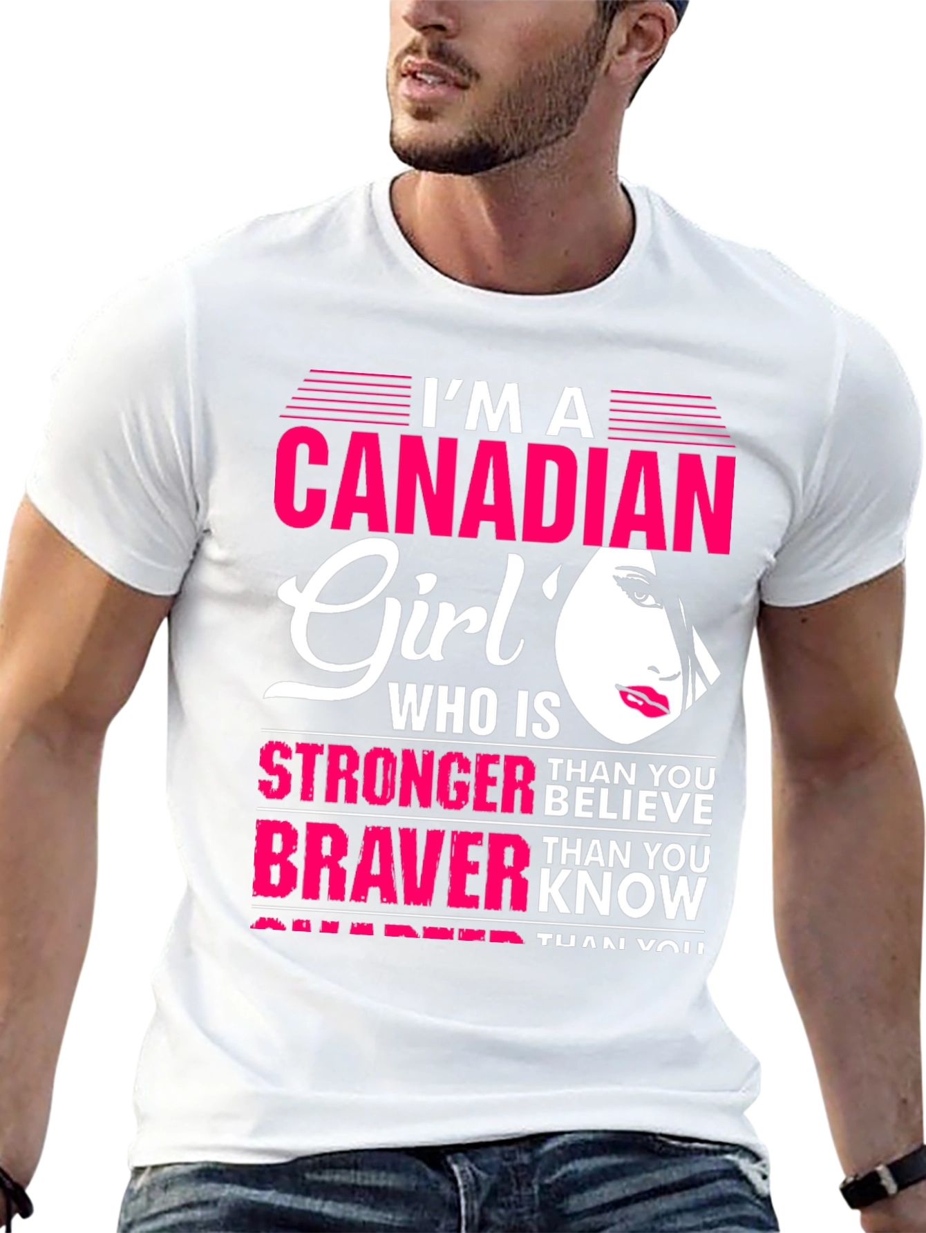 Canadian Girl Graphic Tee - Strong Brave & Smart