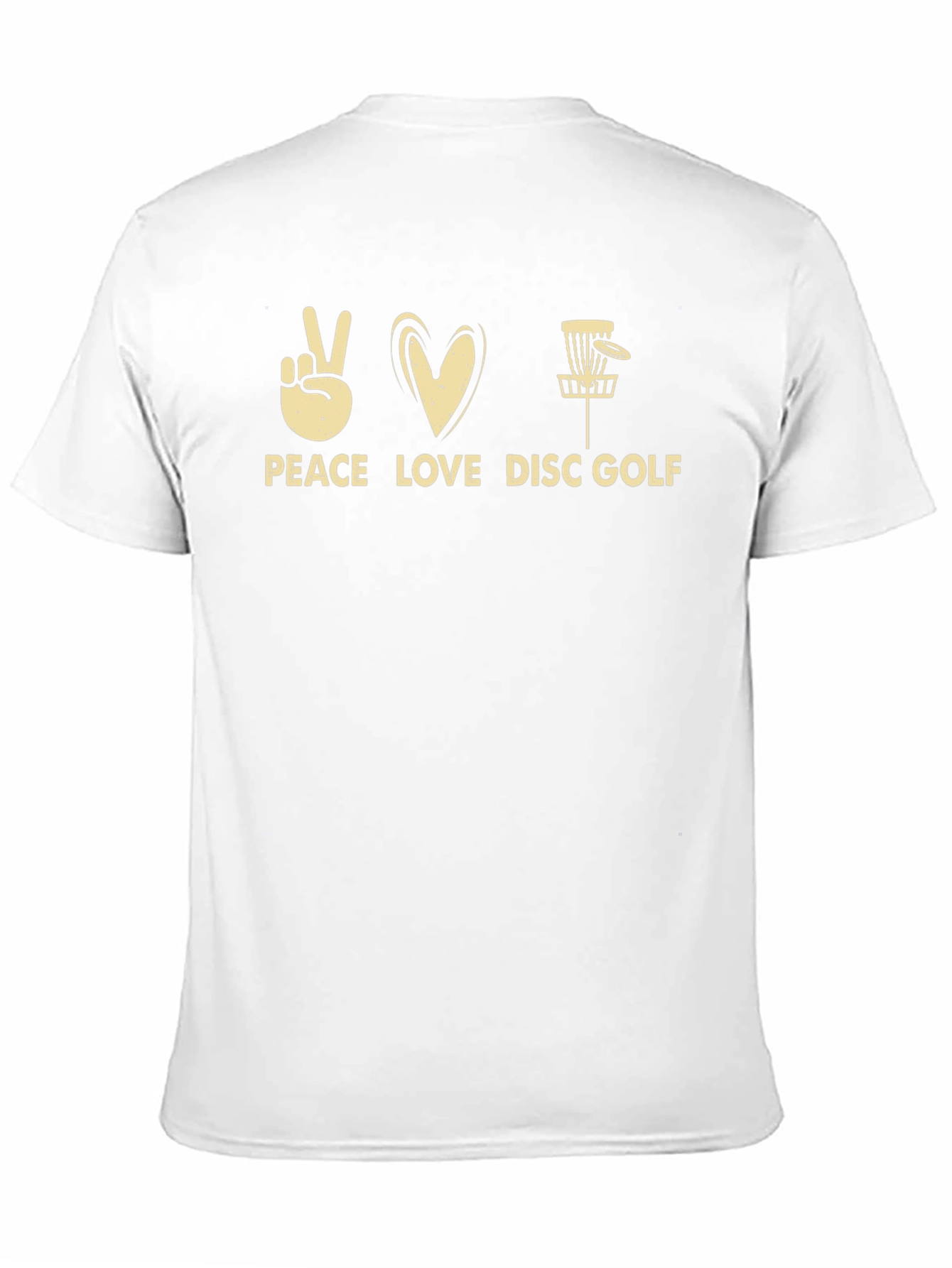 Peace Love Disc Golf T-Shirt - Black Cotton Tee
