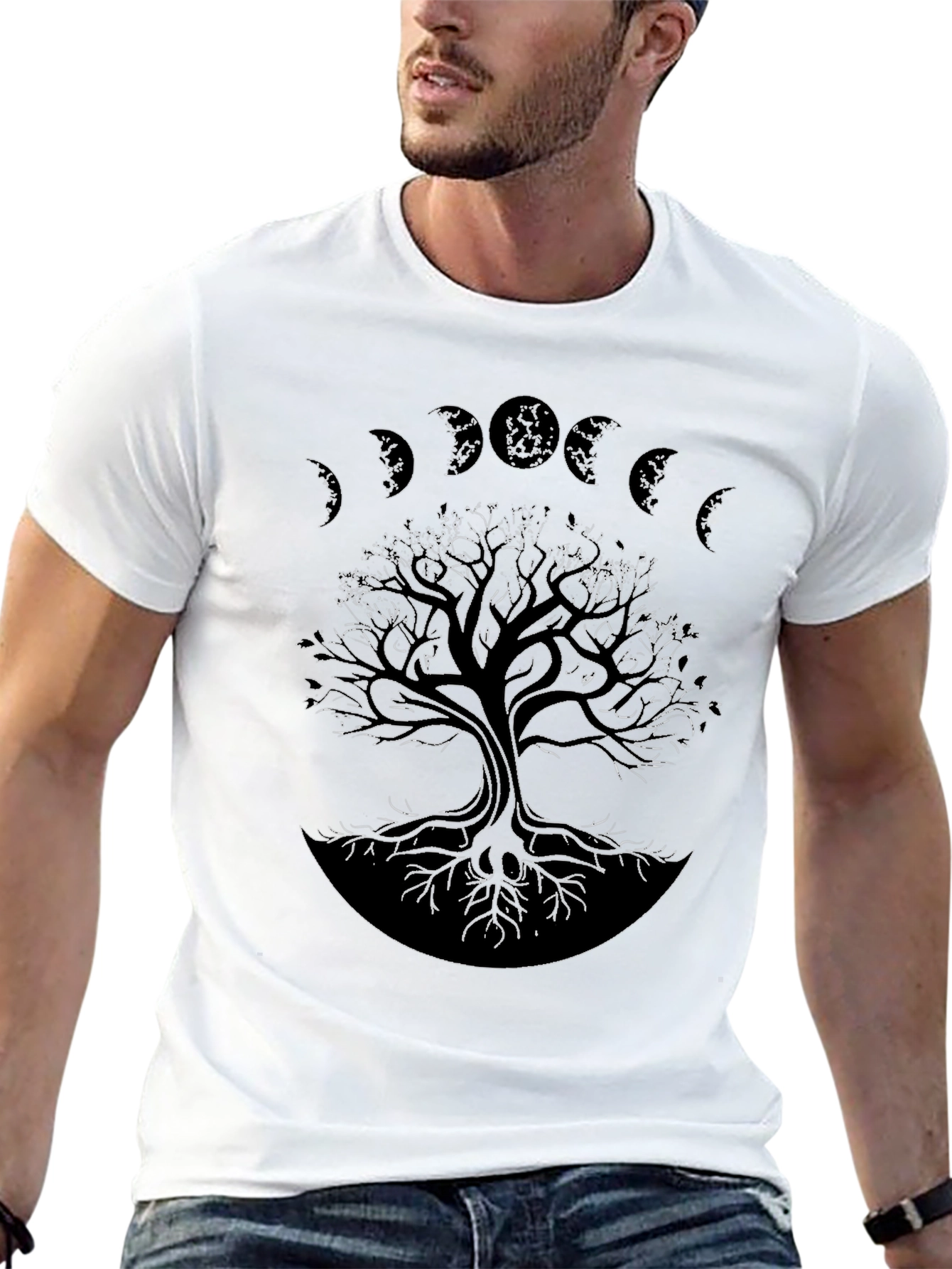 Tree of Life T-Shirt - Moon Phases Design