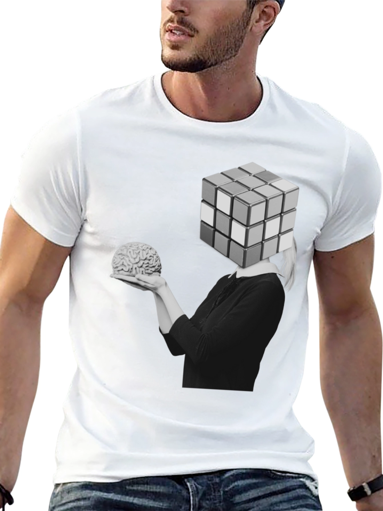 Rubiks Cube Brain T-Shirt