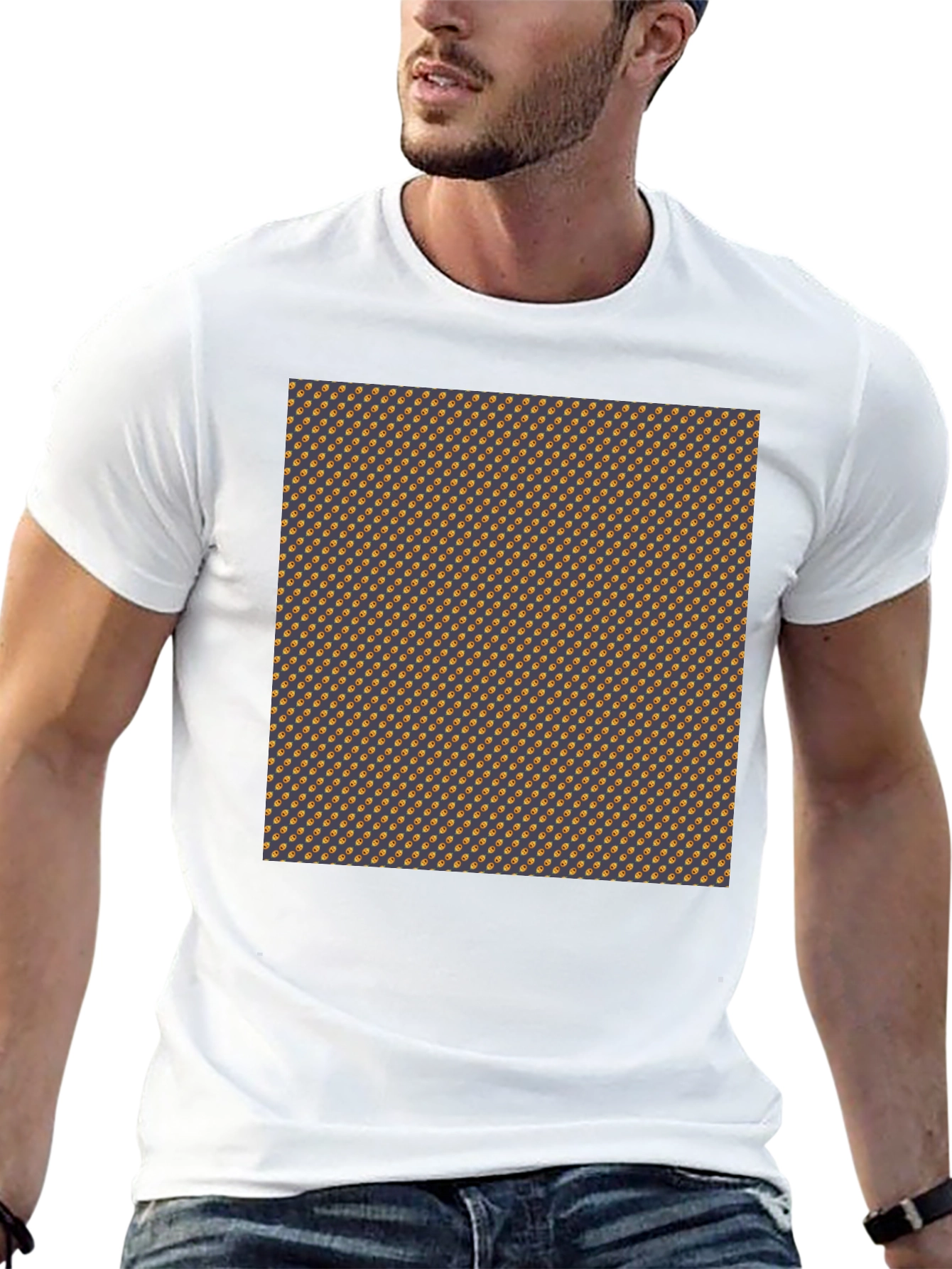 Modern Patterned Tee - Stylish Graphic Print T-Shirt