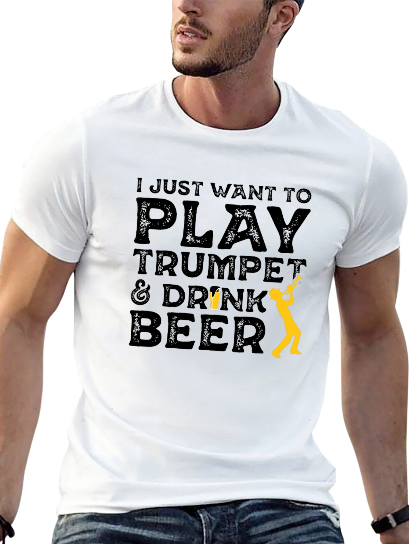 Play Trumpet & Drink Beer T-Shirt - Musician Tee