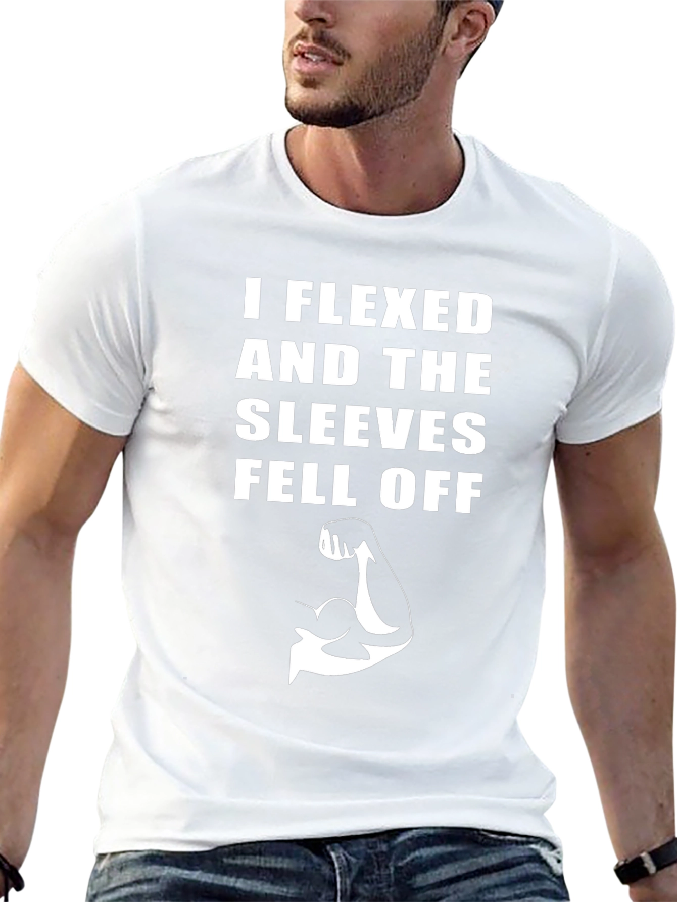 I Flexed Sleeves Fell Off Graphic Tee