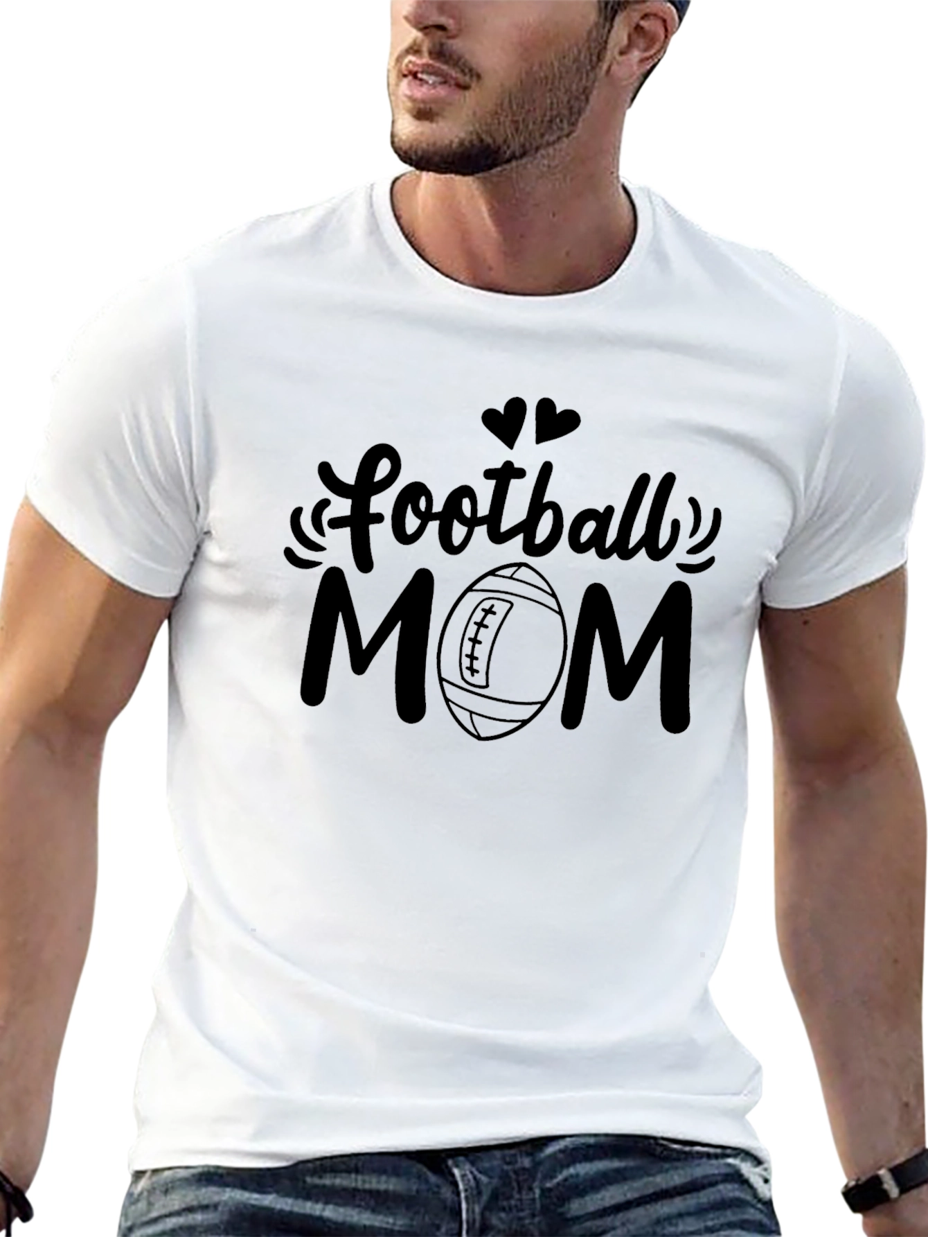 Football Mom Graphic T-Shirt