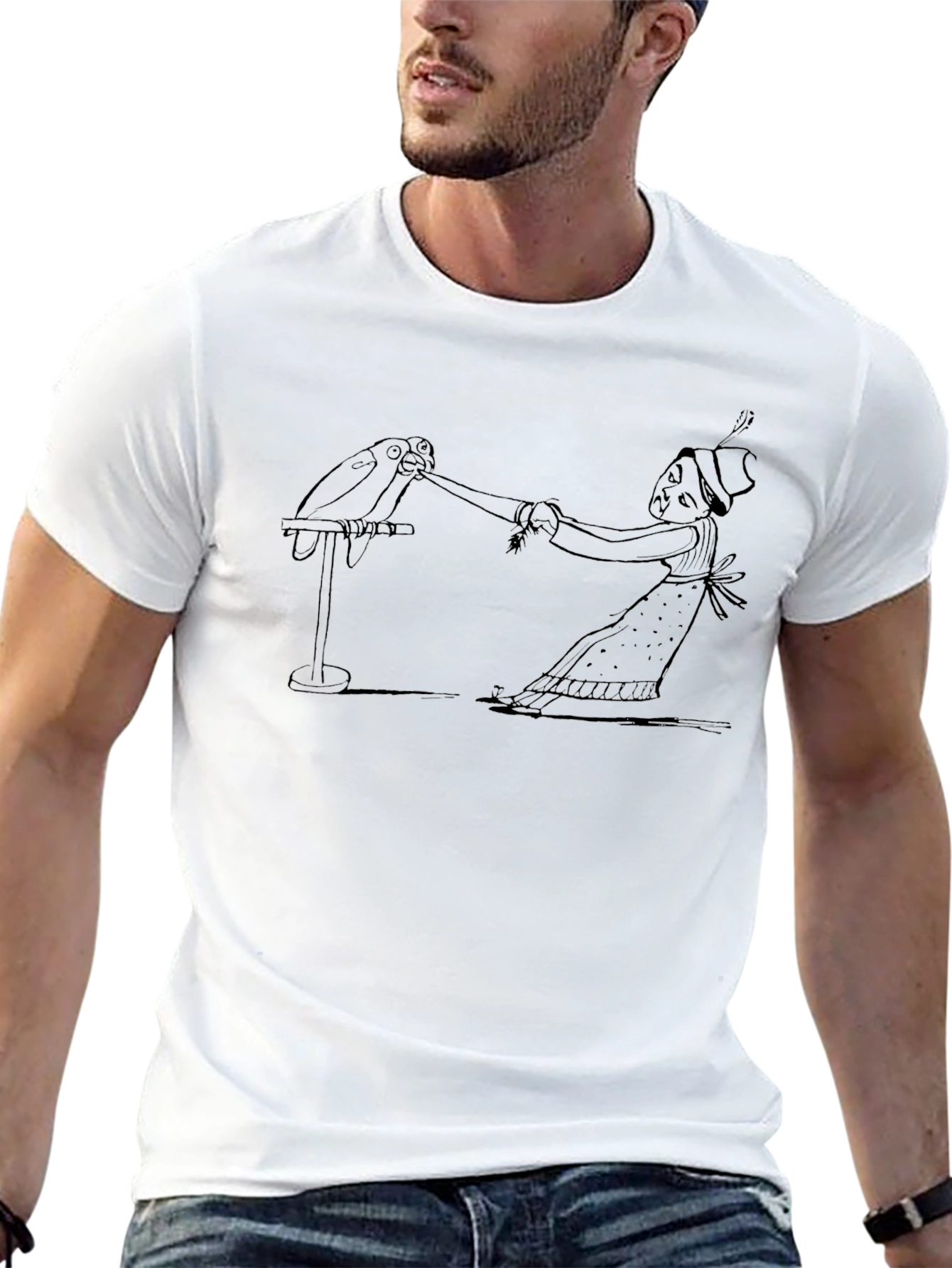 Parrot Pull T-Shirt - Funny Graphic Tee