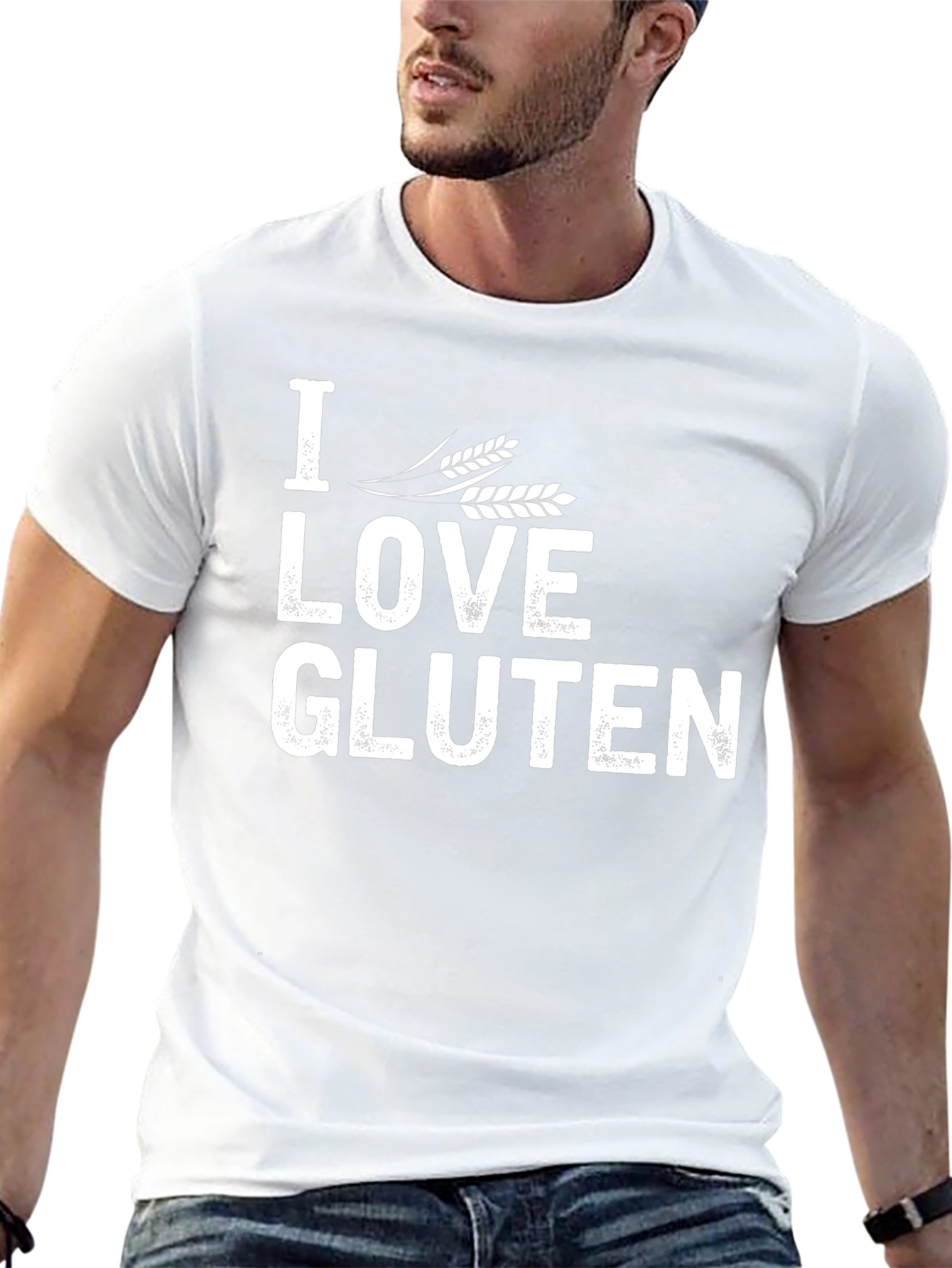 I Love Gluten Graphic Tee - Unisex Black T-Shirt