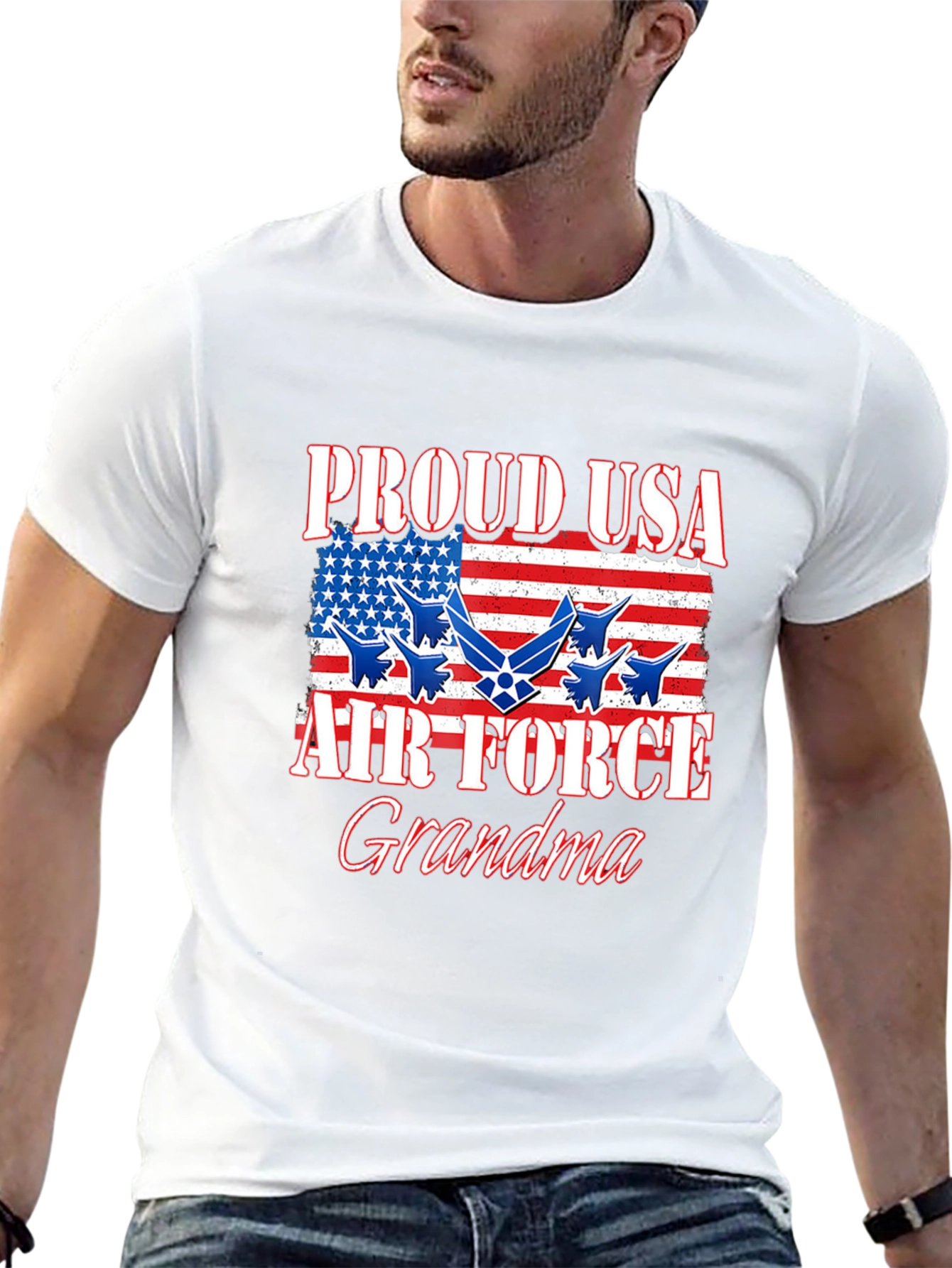 Proud USA Air Force Grandma T-Shirt